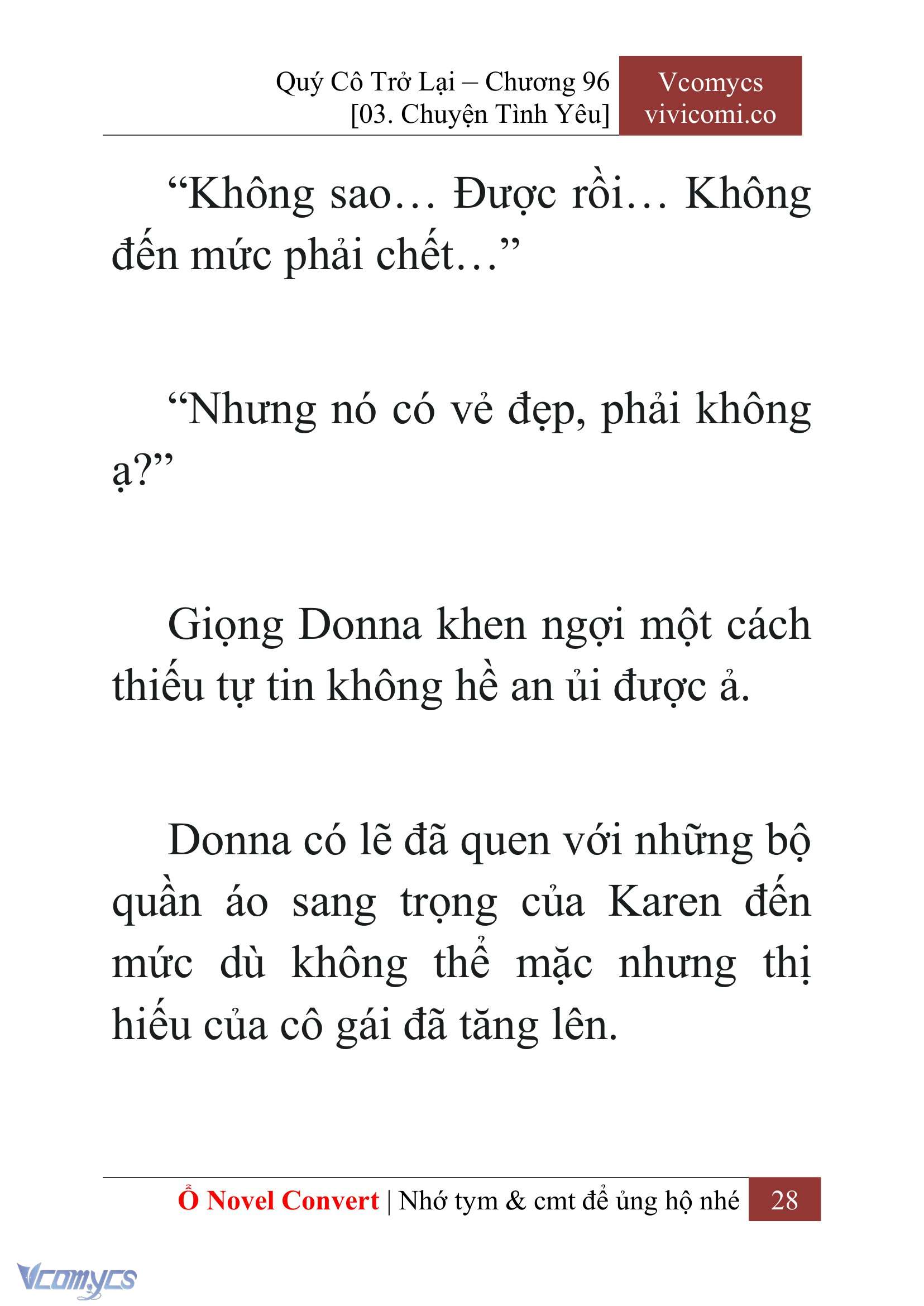 [Novel] Quý Cô Trở Lại Chap 96 - Trang 2