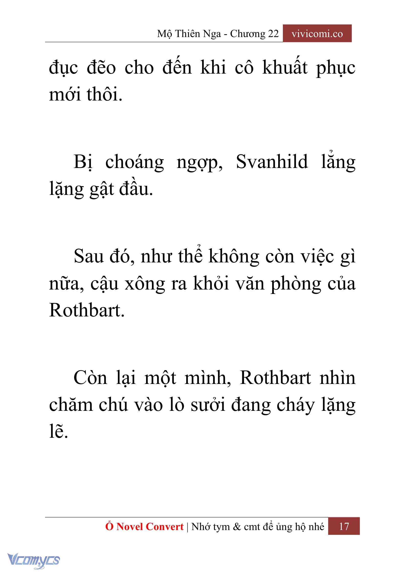 [Novel] Mộ Thiên Nga Chap 22 - Trang 2