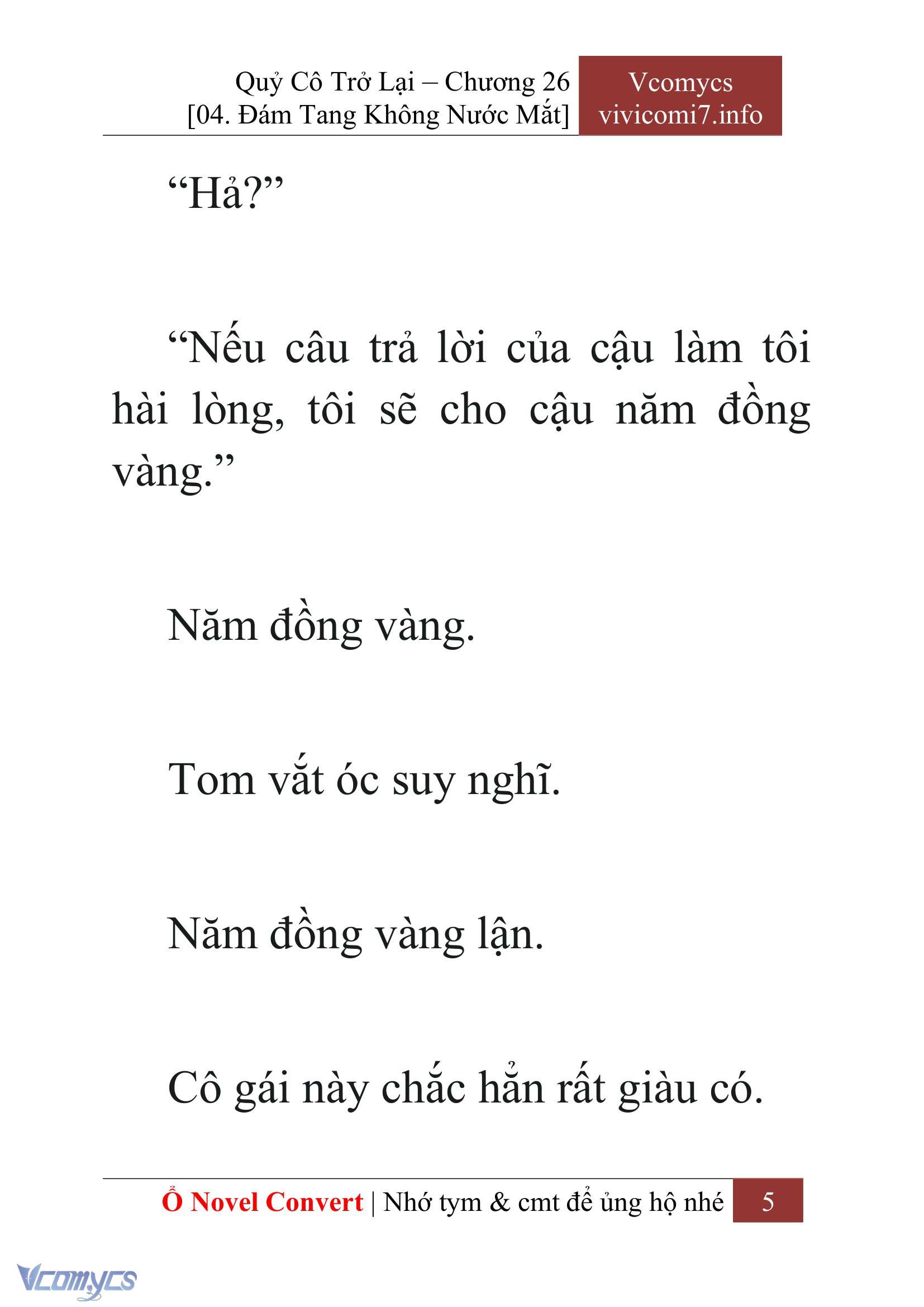 [Novel] Quý Cô Trở Lại Chap 26 - Trang 2