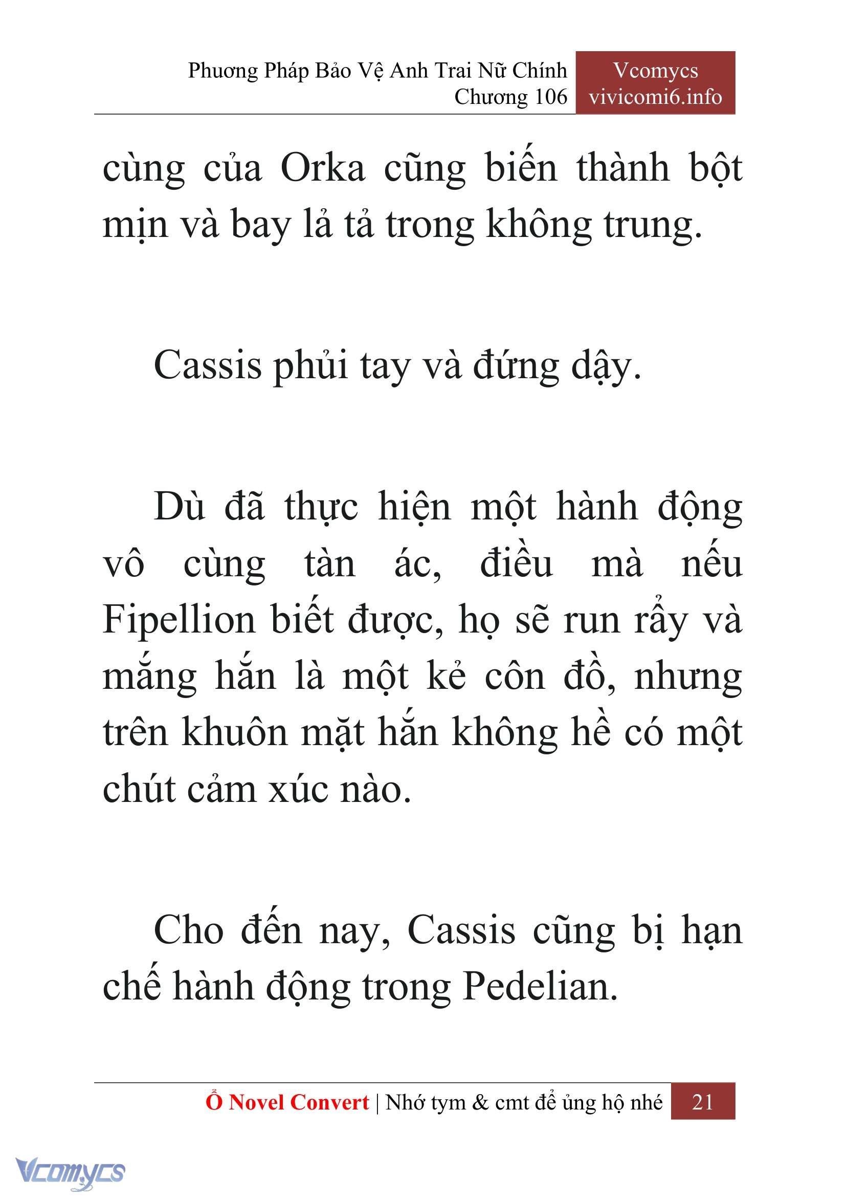 [Novel] Phương Pháp Bảo Vệ Anh Trai Nữ Chính Chap 106 - Trang 2