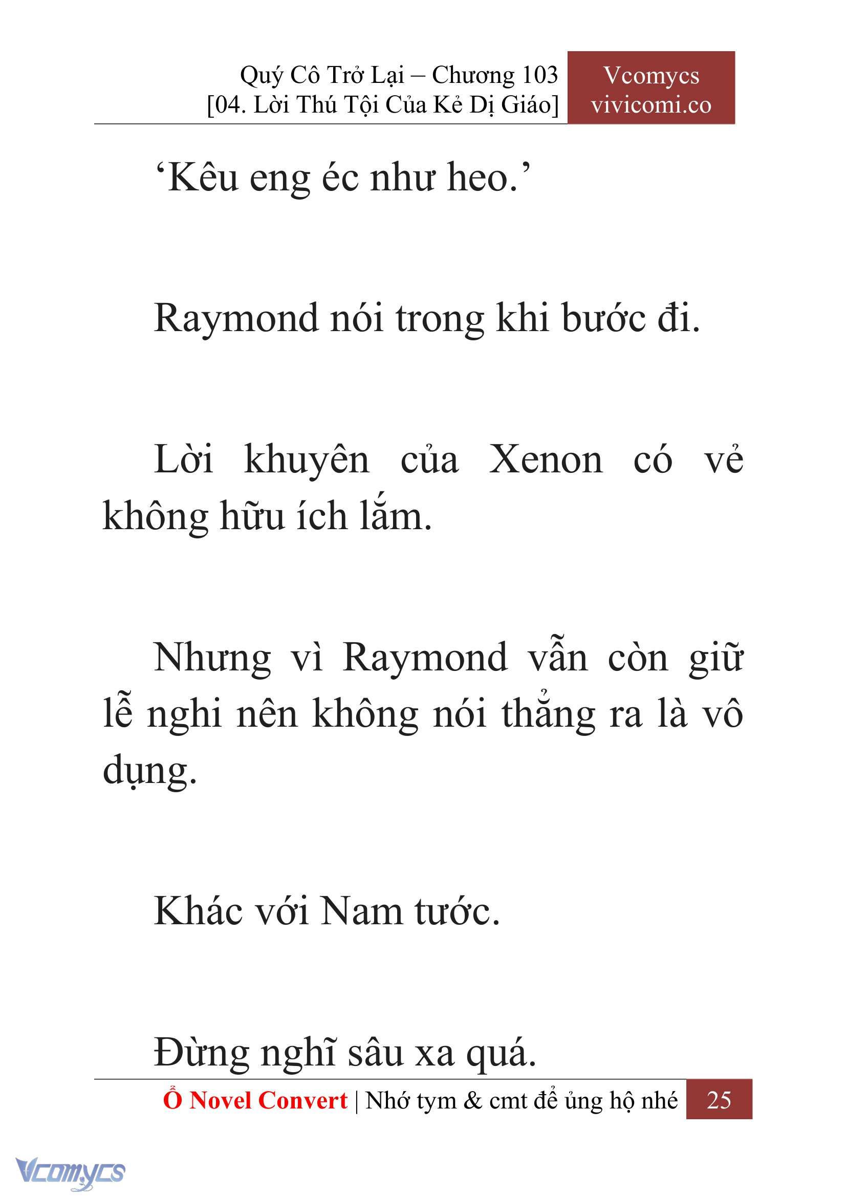 [Novel] Quý Cô Trở Lại Chap 103 - Trang 2