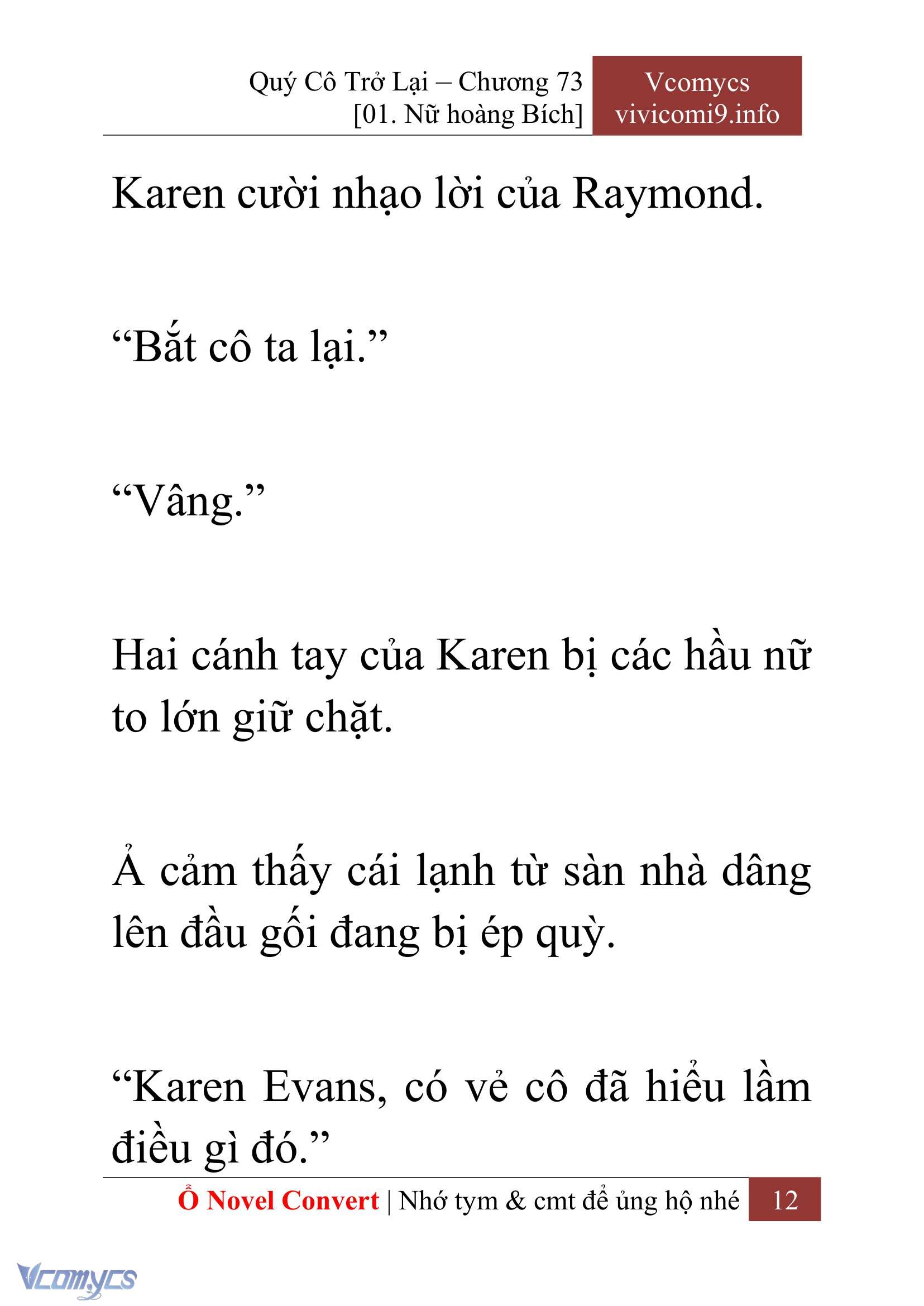 [Novel] Quý Cô Trở Lại Chap 73 - Trang 2