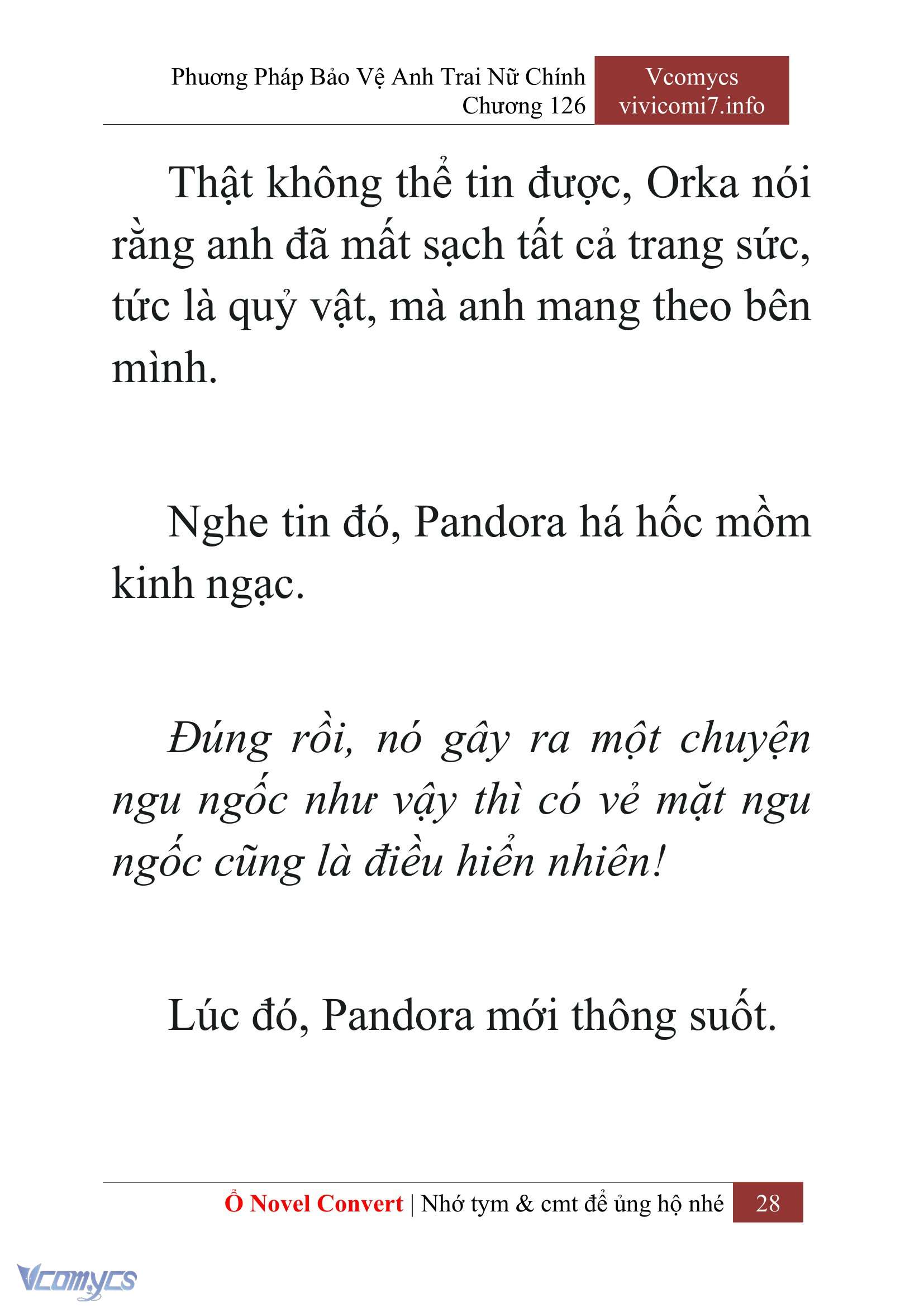 [Novel] Phương Pháp Bảo Vệ Anh Trai Nữ Chính Chap 126 - Trang 2