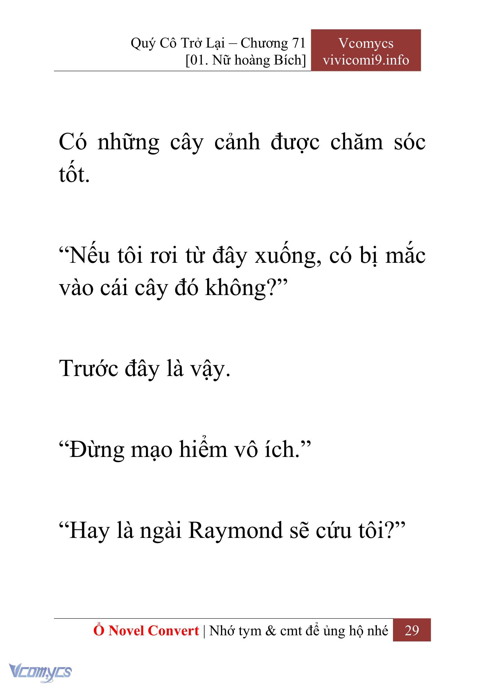 [Novel] Quý Cô Trở Lại Chap 71 - Trang 2