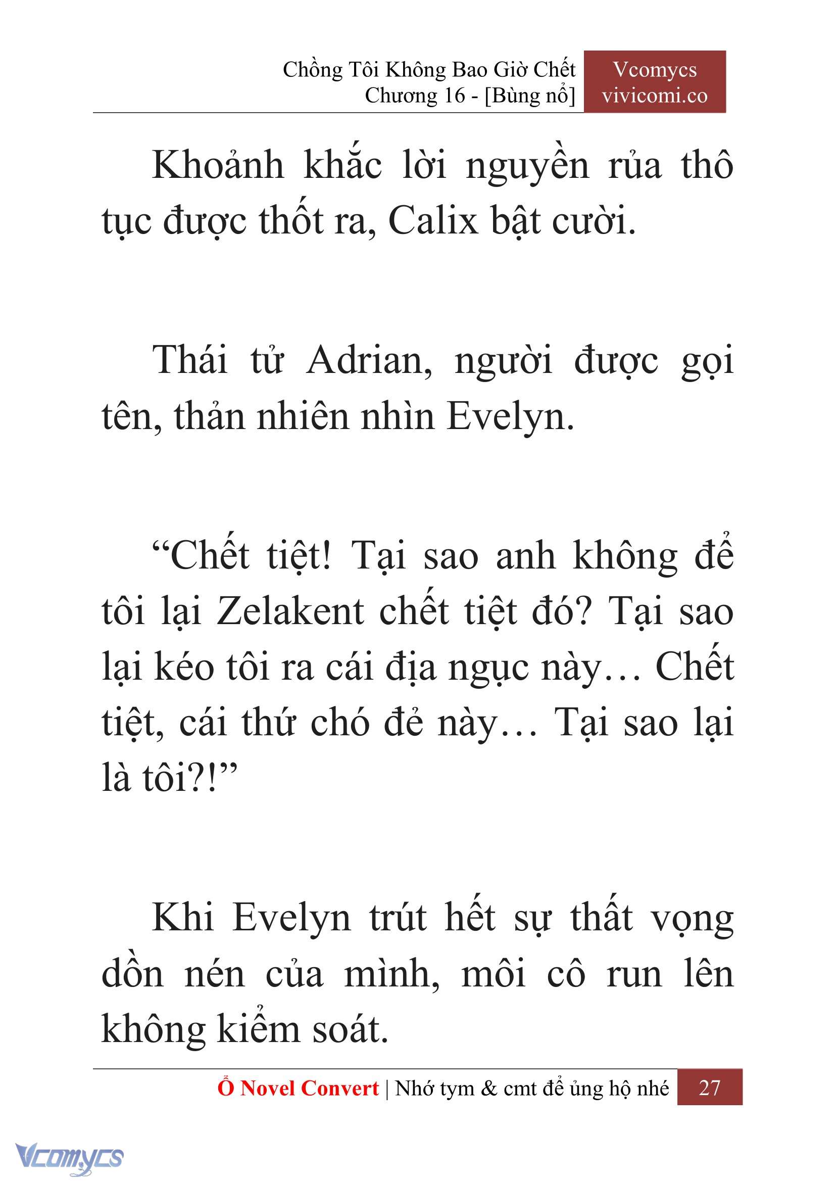 [Novel] Chồng Tôi Không Bao Giờ Chết Chap 16 - Trang 2