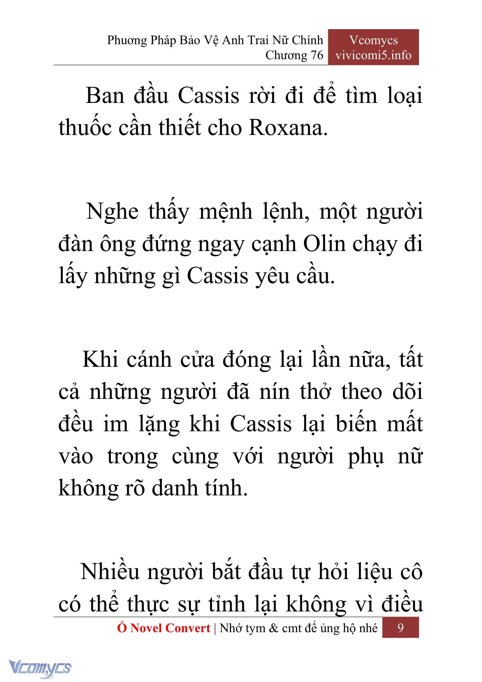 [Novel] Phương Pháp Bảo Vệ Anh Trai Nữ Chính Chap 76 - Trang 2