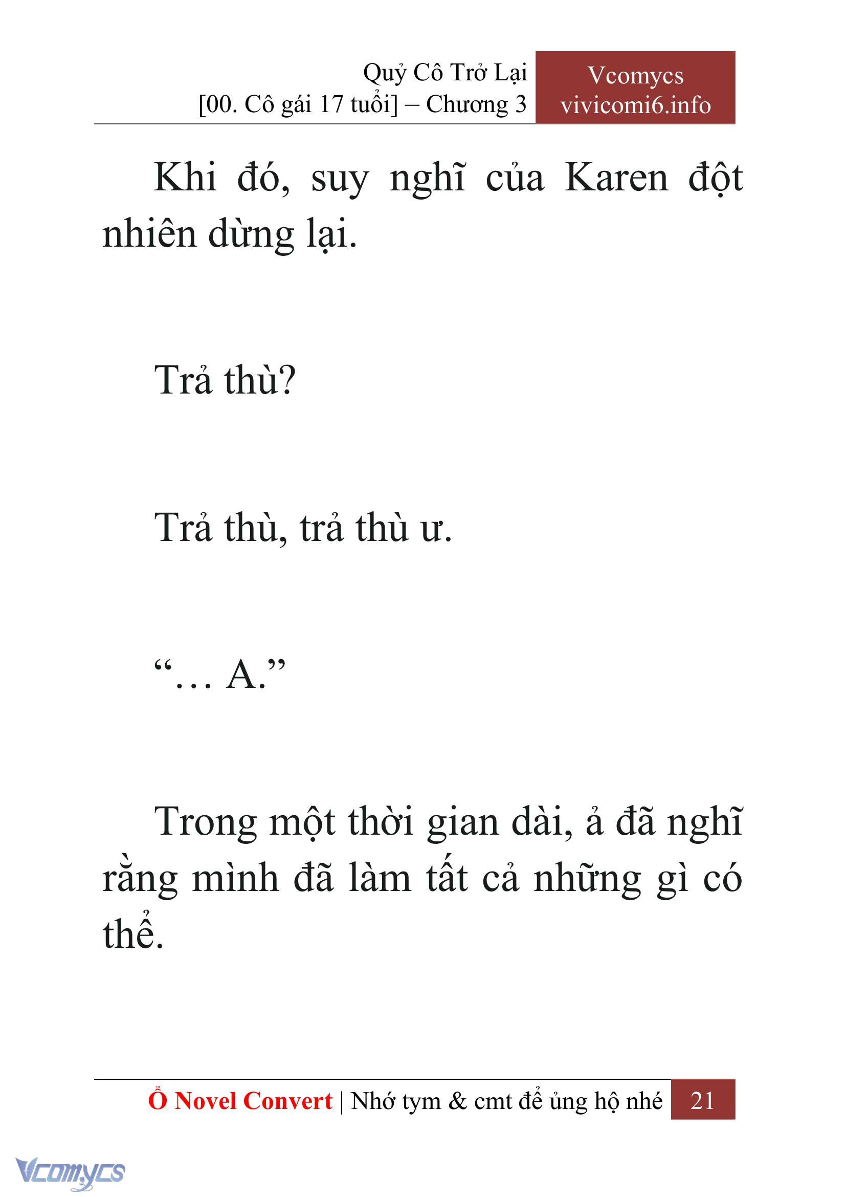 [Novel] Quý Cô Trở Lại Chap 3 - Trang 2