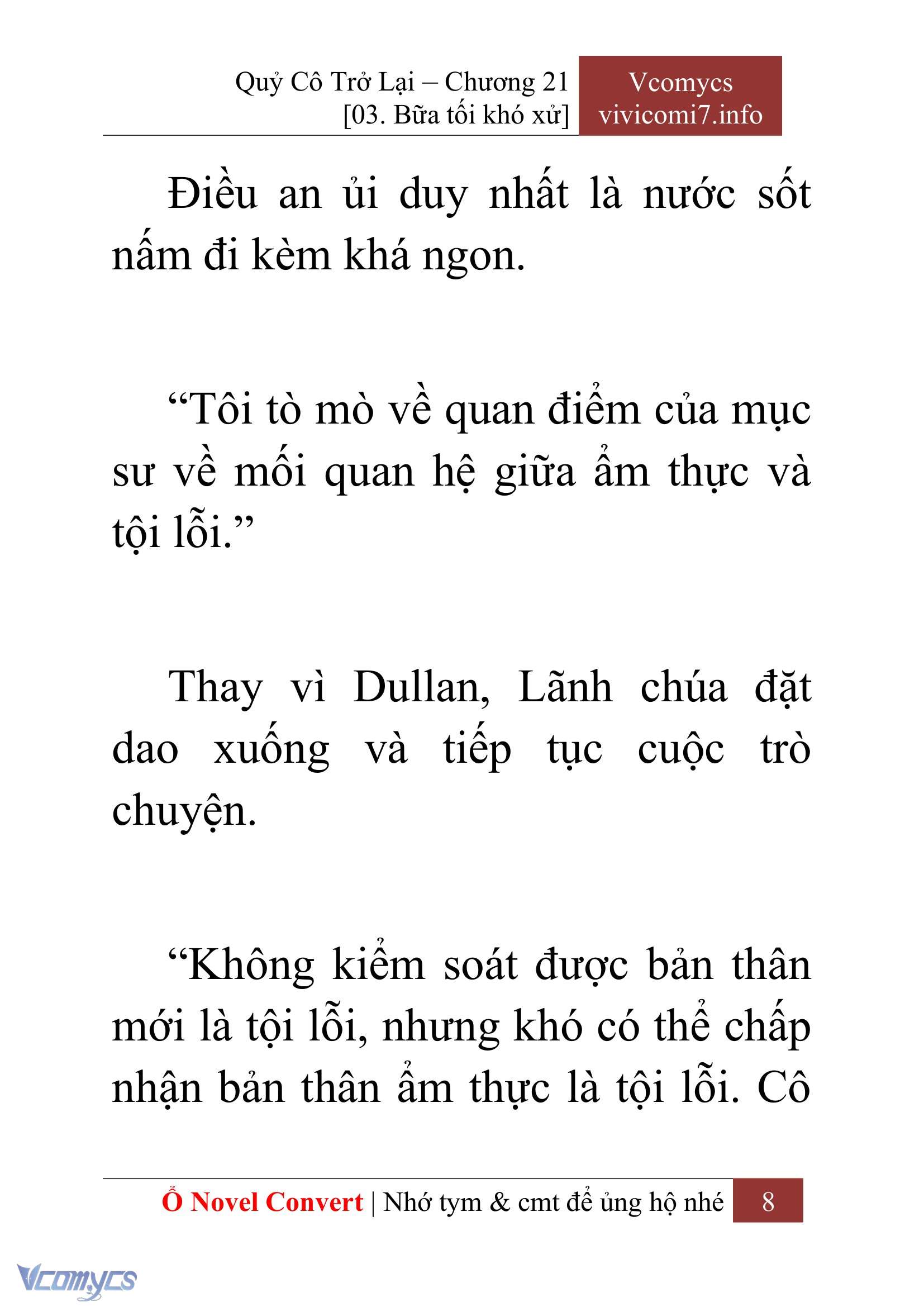 [Novel] Quý Cô Trở Lại Chap 21 - Trang 2