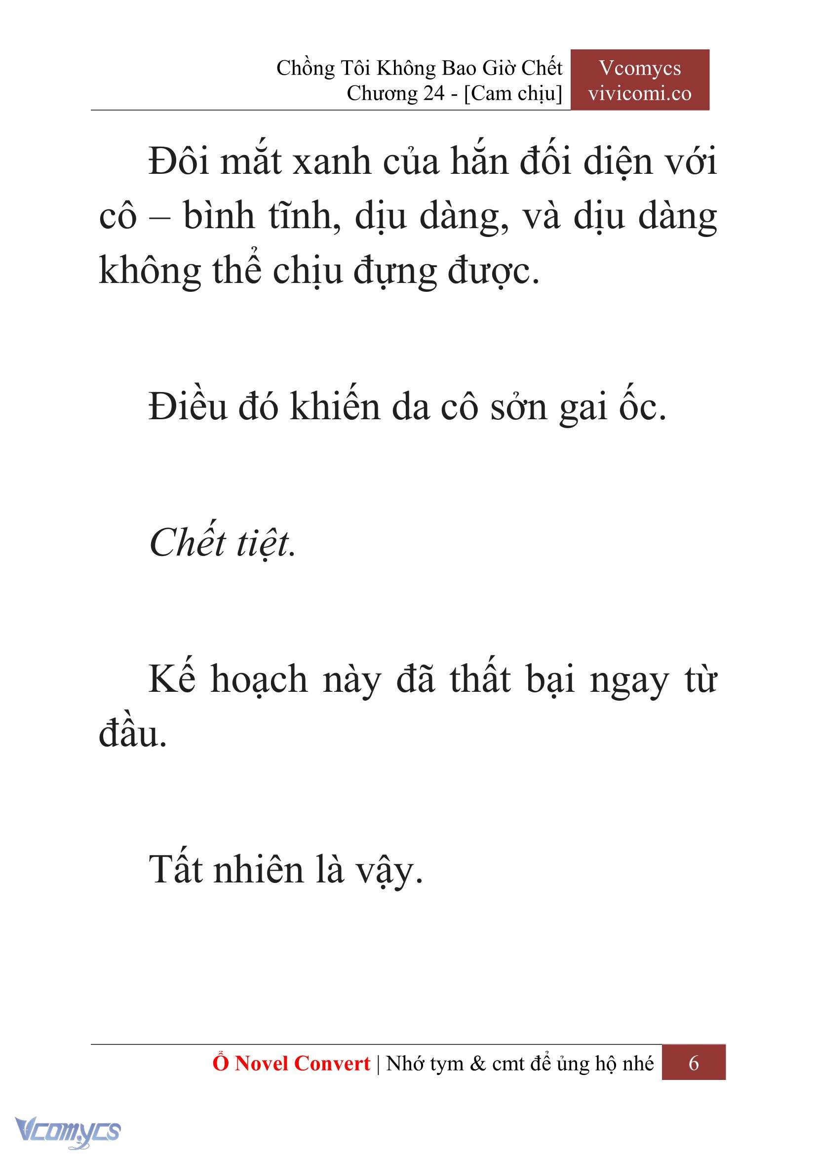 [Novel] Chồng Tôi Không Bao Giờ Chết Chap 24 - Trang 2