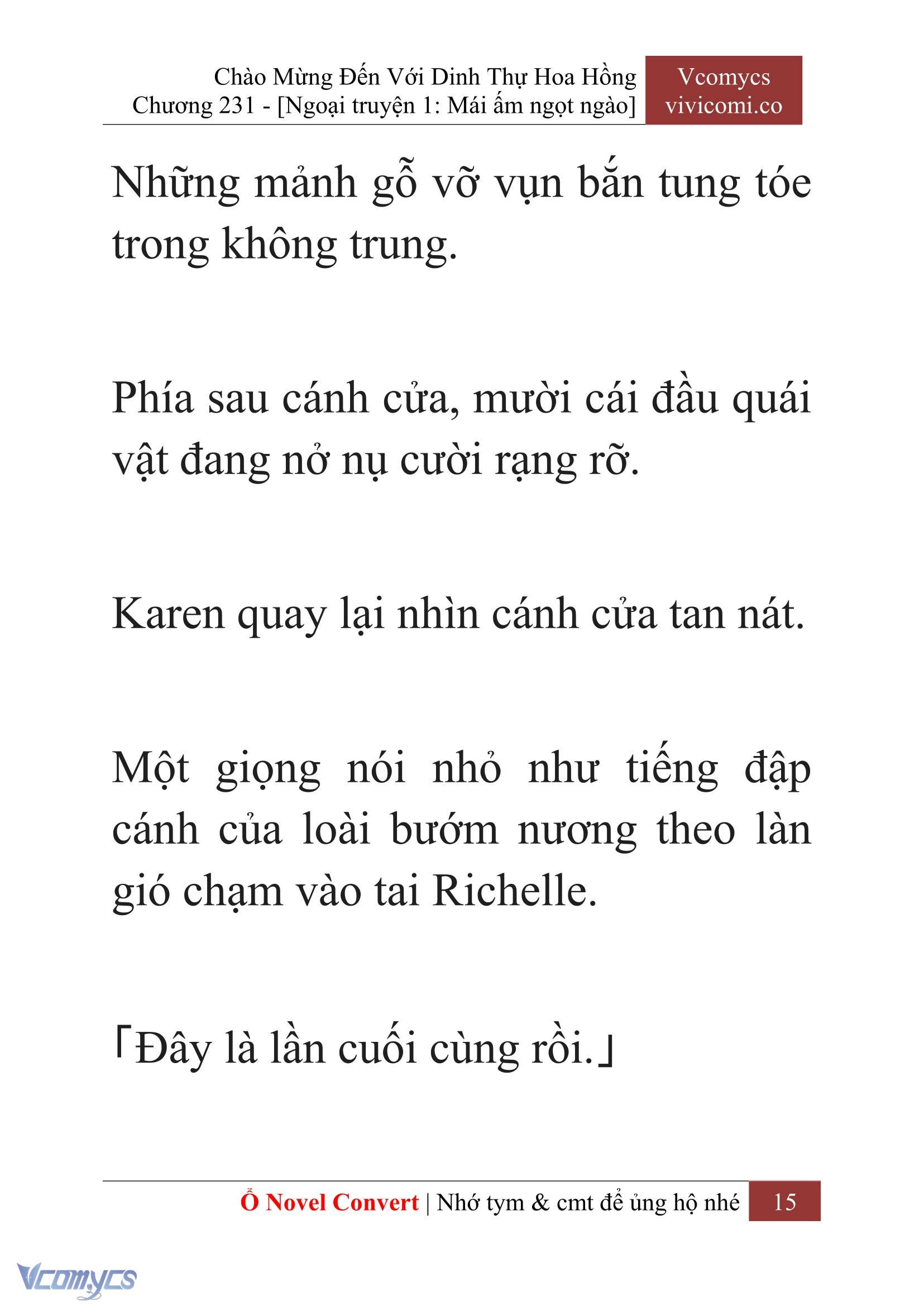 [Novel] Chào Mừng Đến Với Dinh Thự Hoa Hồng Chap 231 - Trang 2