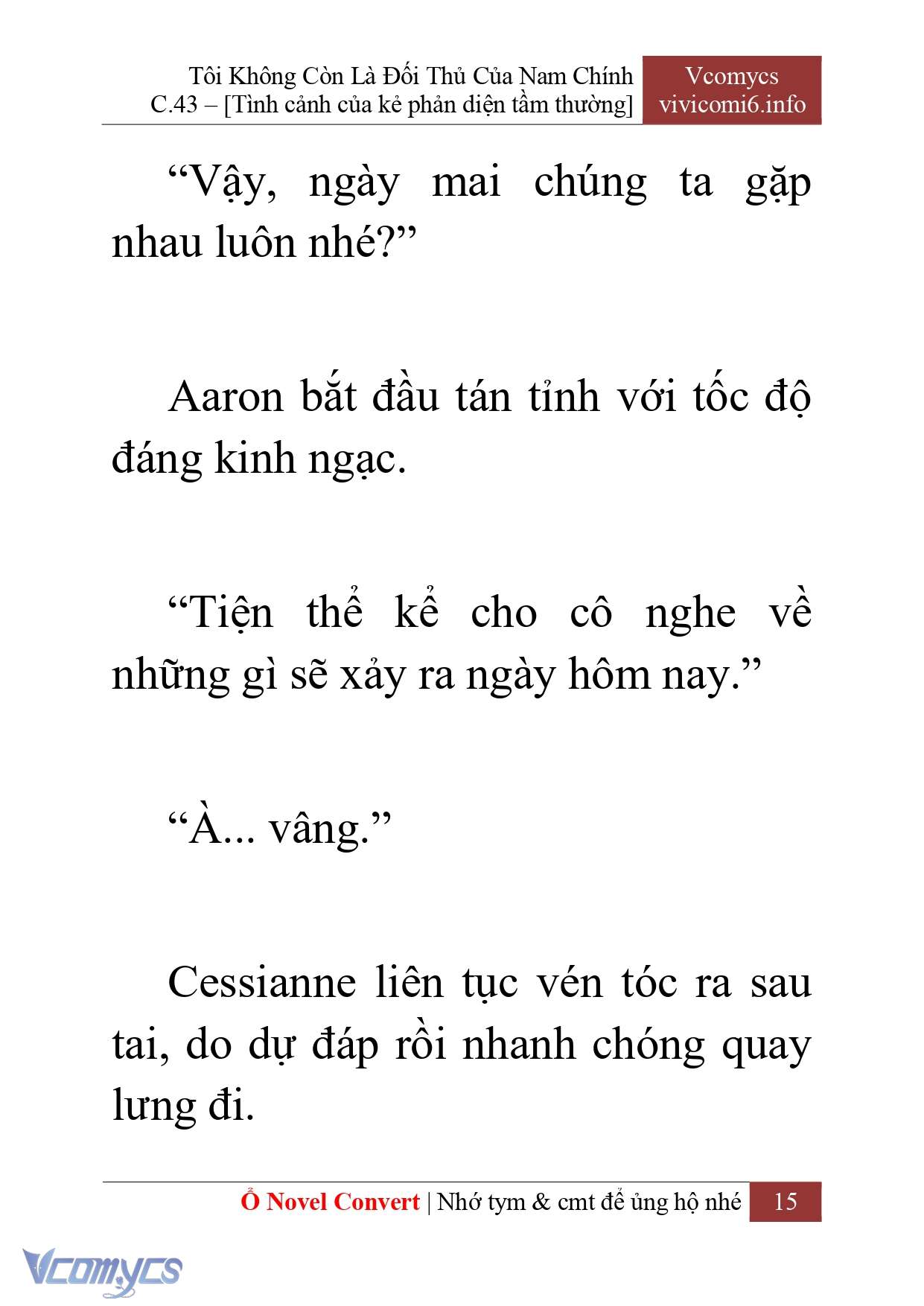 [Novel] Tôi Không Còn Là Đối Thủ Của Nam Chính Chap 43 - Trang 2