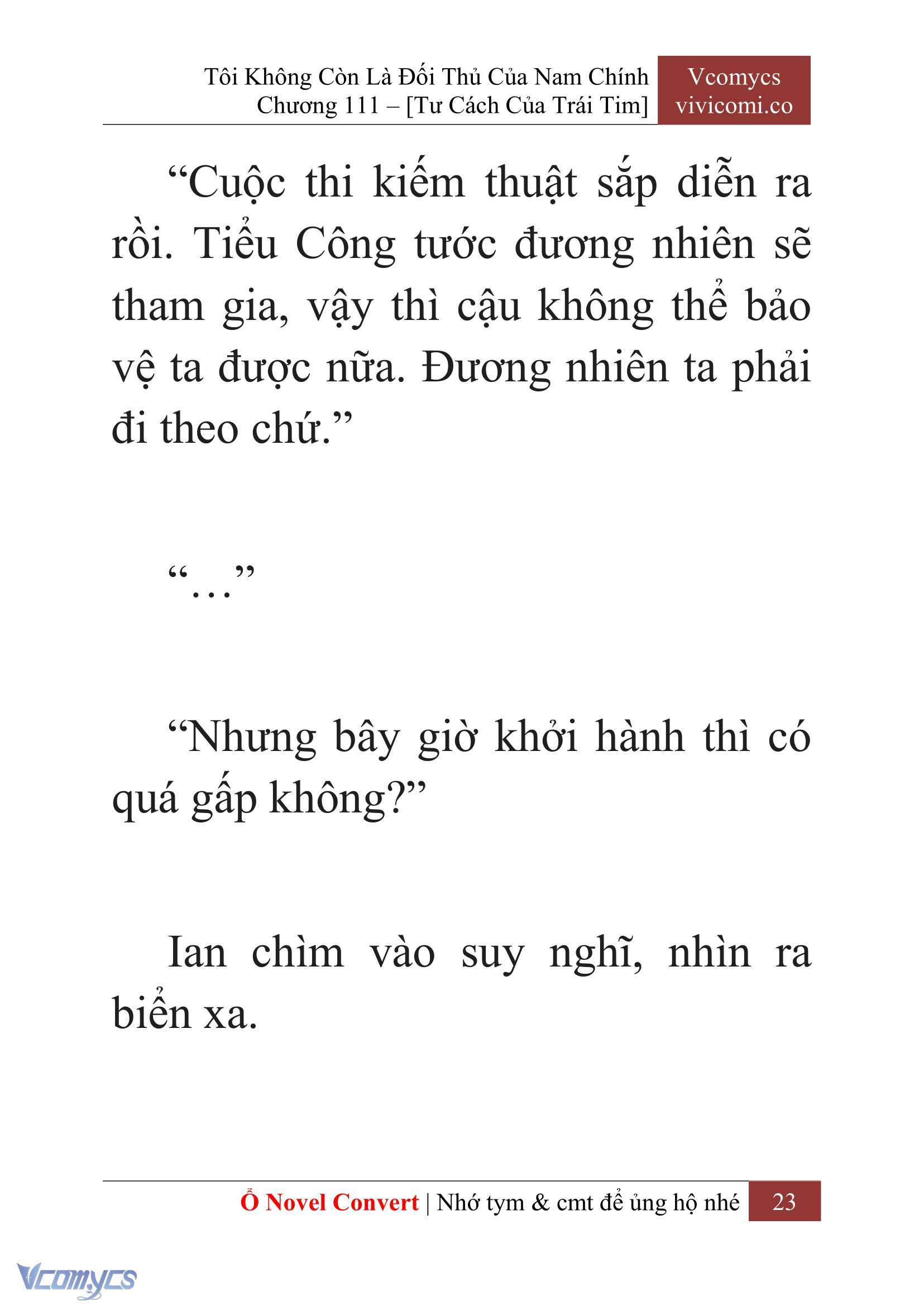 [Novel] Tôi Không Còn Là Đối Thủ Của Nam Chính Chap 111 - Trang 2