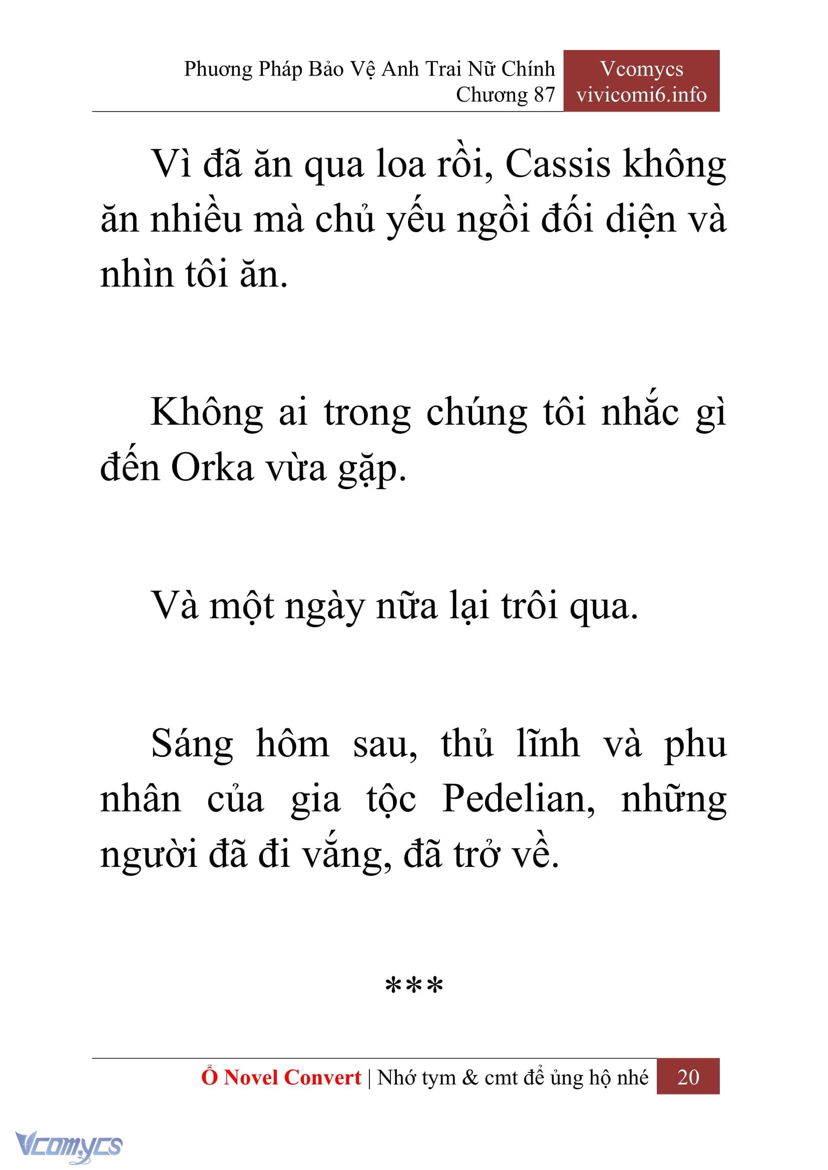 [Novel] Phương Pháp Bảo Vệ Anh Trai Nữ Chính Chap 87 - Trang 2
