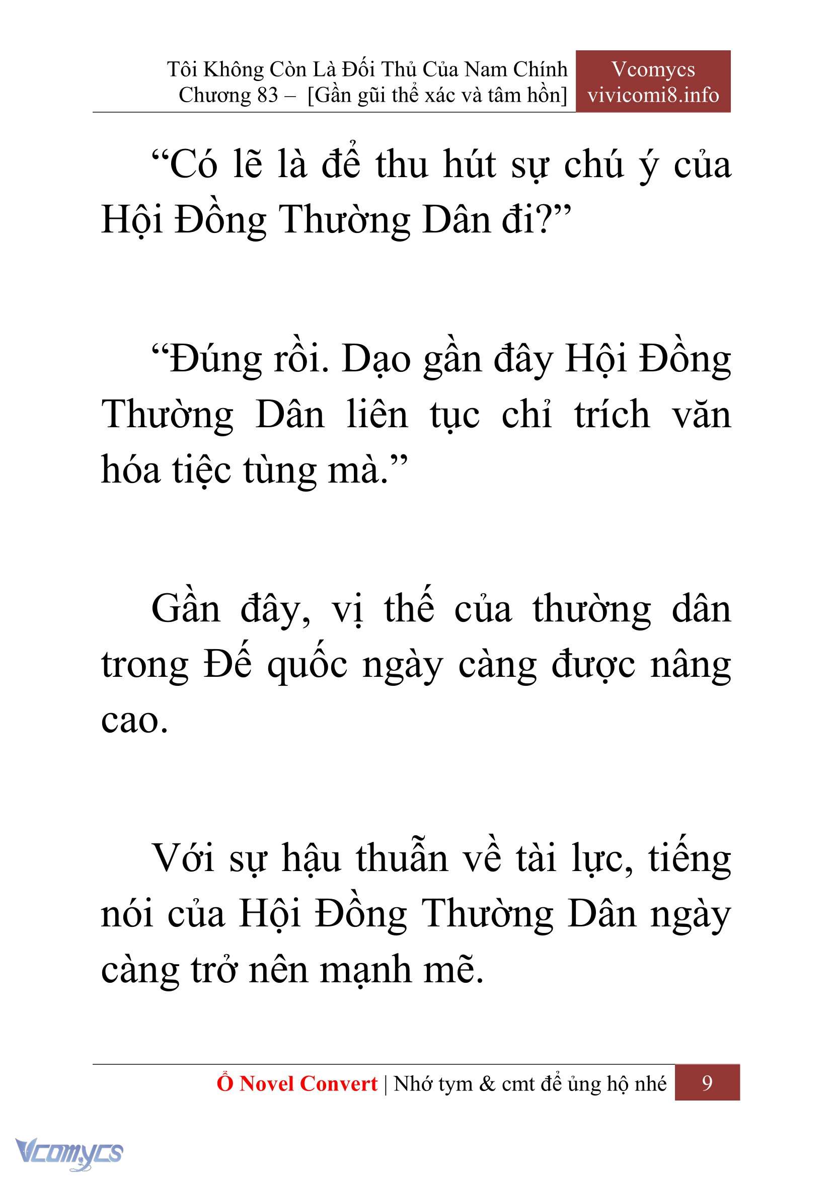 [Novel] Tôi Không Còn Là Đối Thủ Của Nam Chính Chap 83 - Trang 2