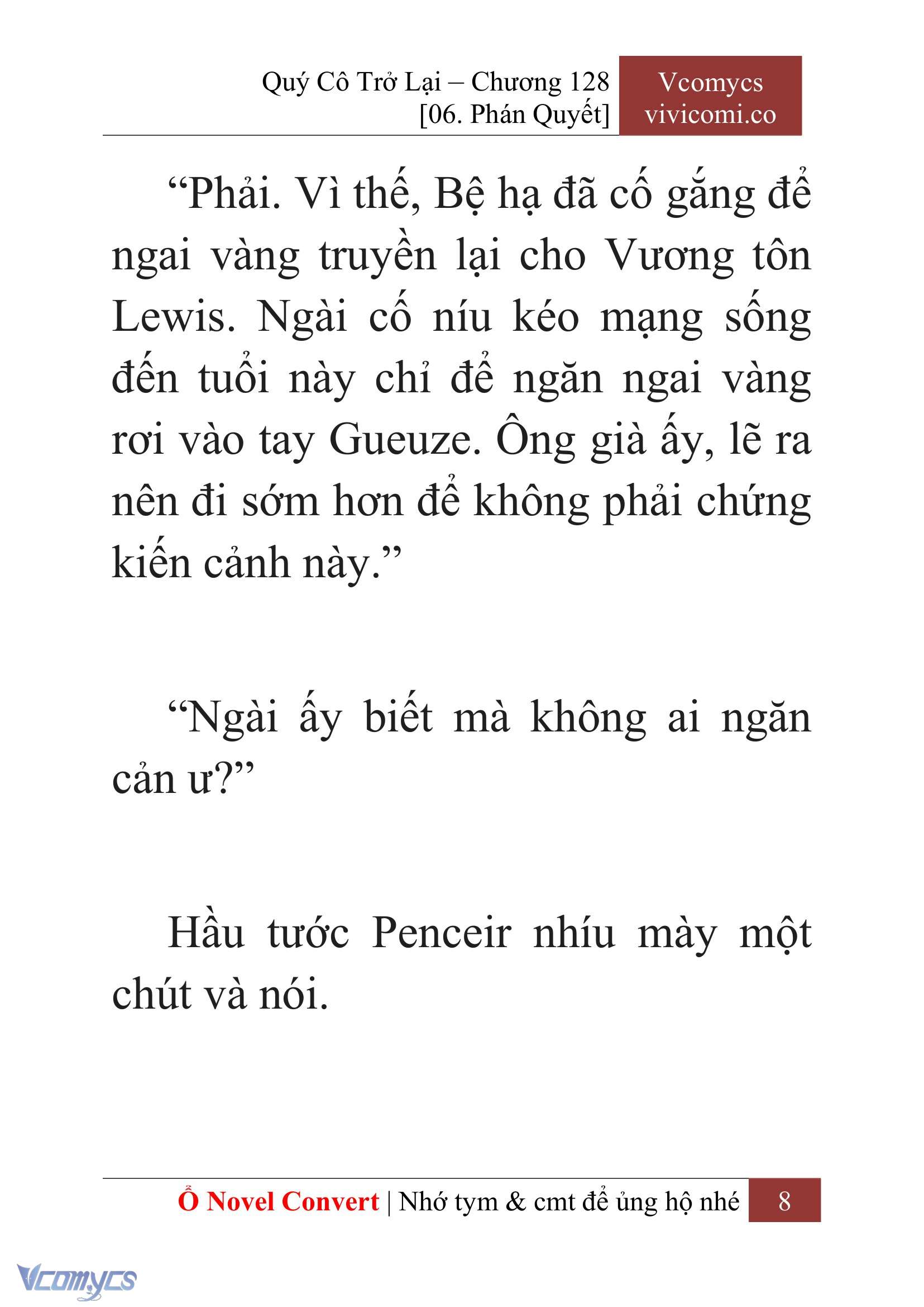[Novel] Quý Cô Trở Lại Chap 128 - Next 