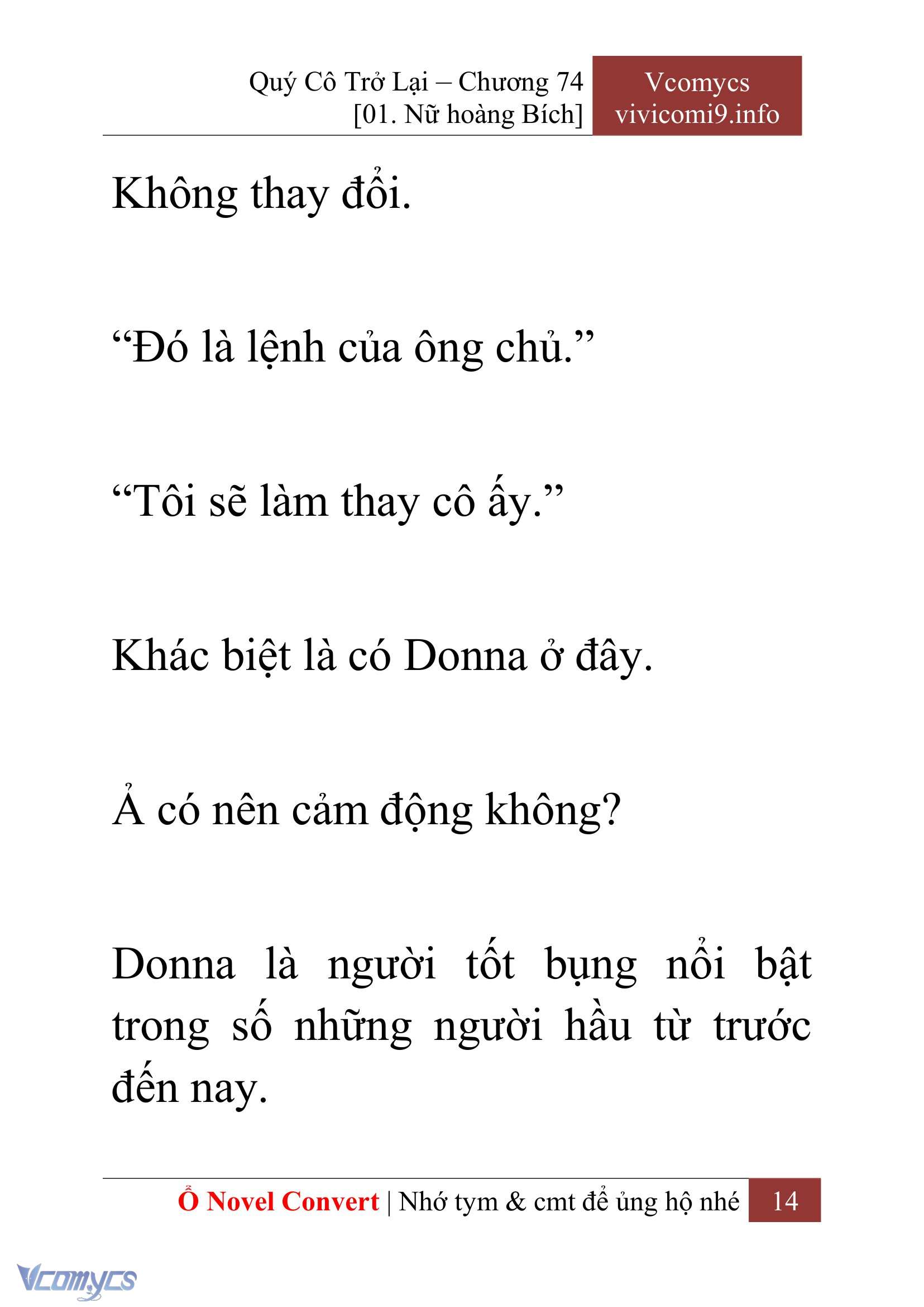 [Novel] Quý Cô Trở Lại Chap 74 - Trang 2