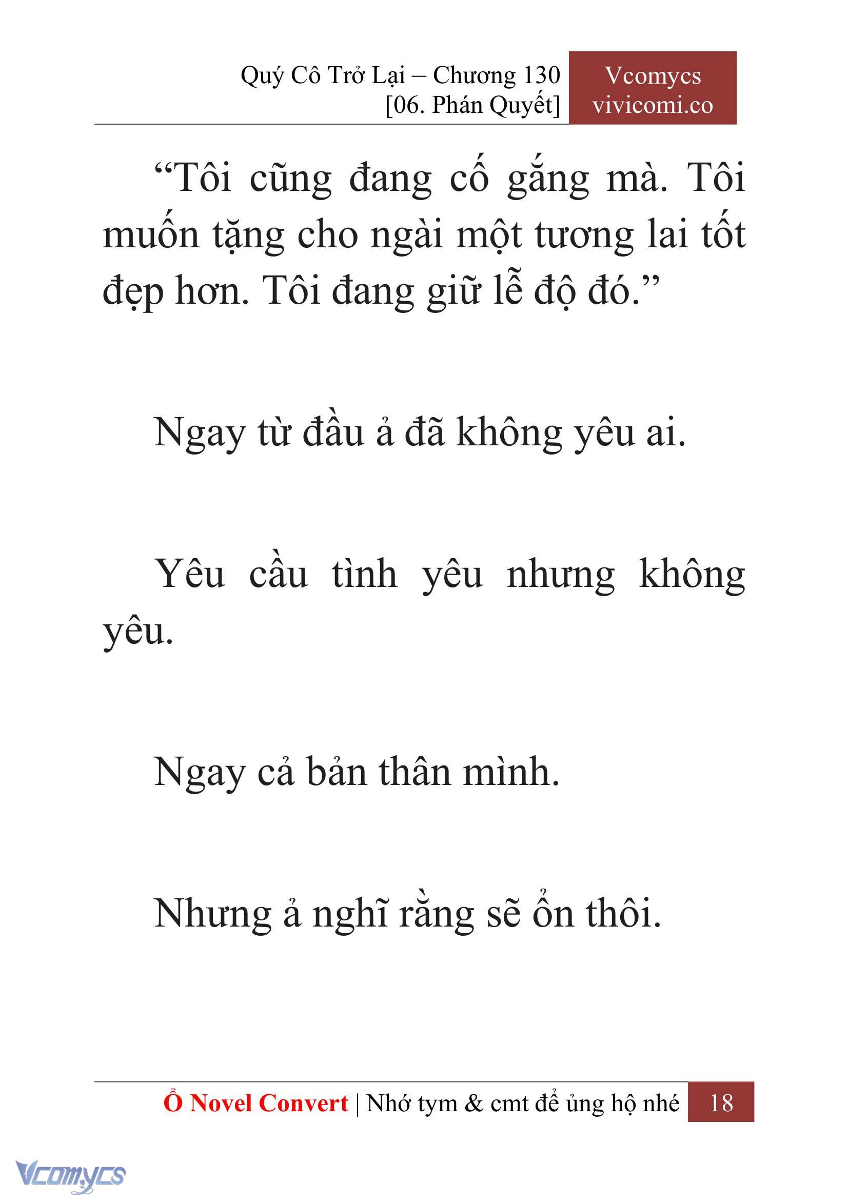 [Novel] Quý Cô Trở Lại Chap 130 - Next 
