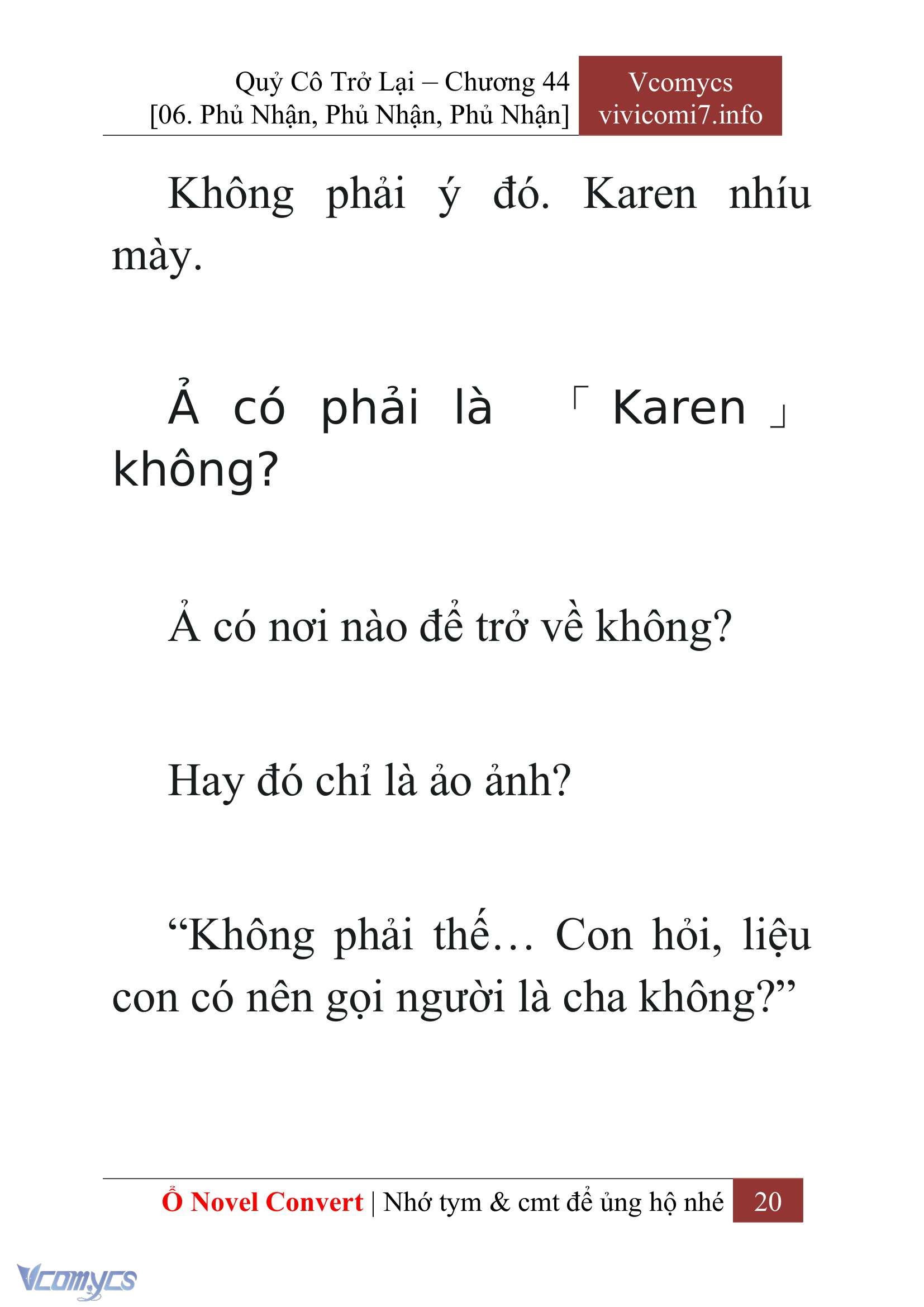 [Novel] Quý Cô Trở Lại Chap 44 - Trang 2