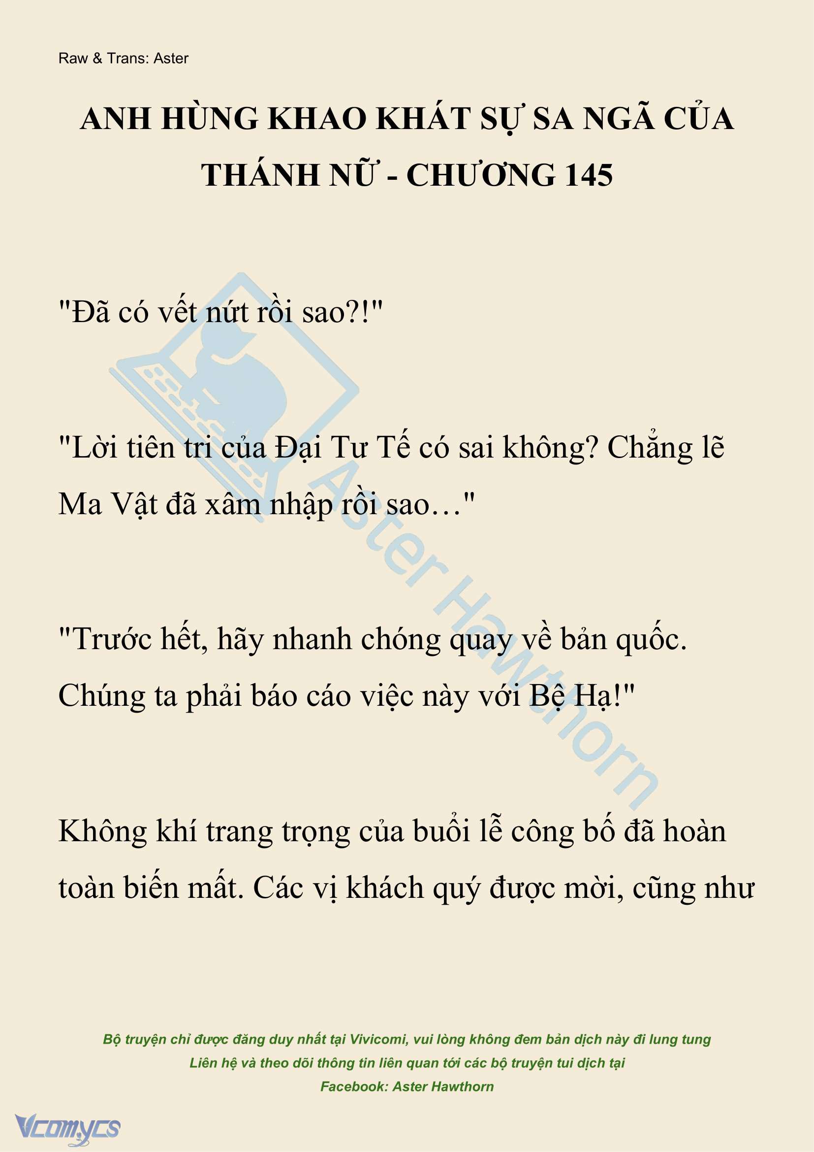 [NOVEL] Anh Hùng Khao Khát Sự Sa Ngã Của Thánh Nữ Chap 145 - Trang 2