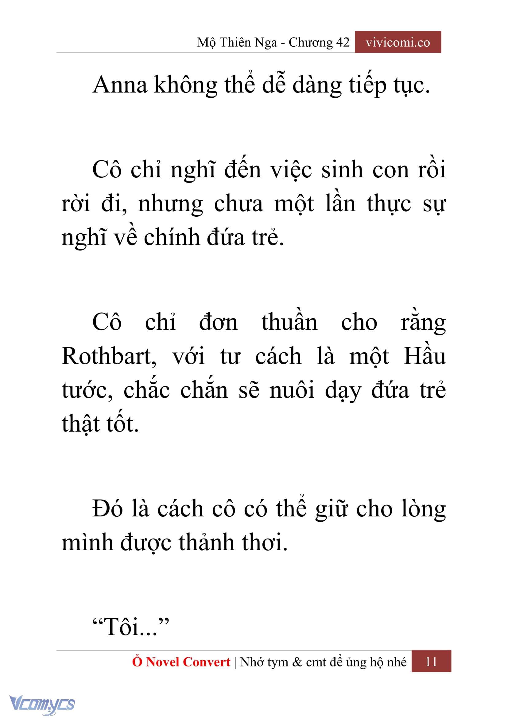 [Novel] Mộ Thiên Nga Chap 42 - Trang 2