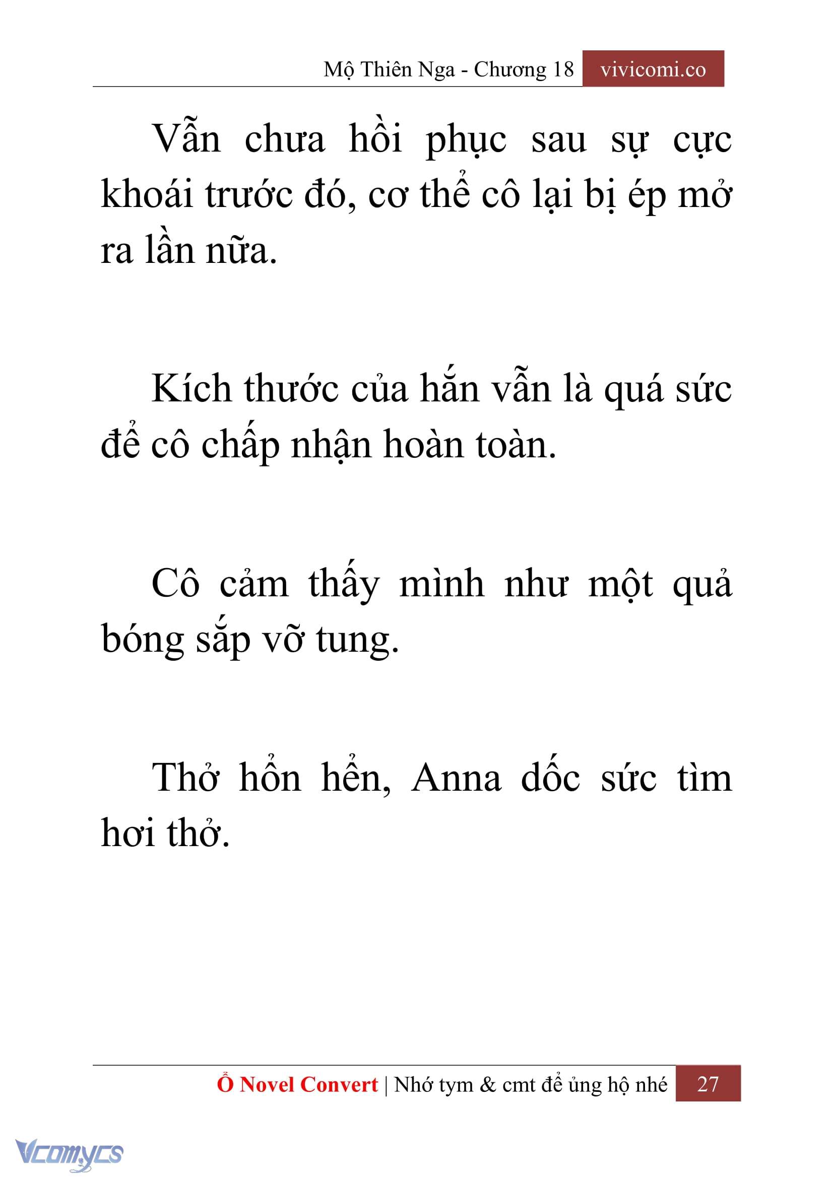 [Novel] Mộ Thiên Nga Chap 18 - Trang 2