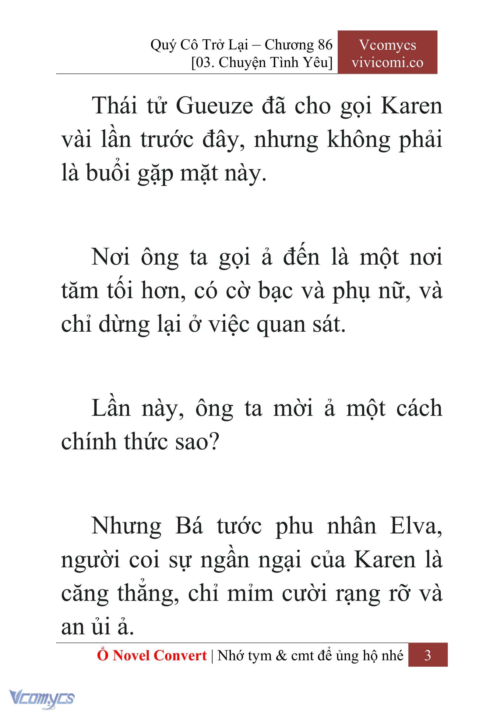 [Novel] Quý Cô Trở Lại Chap 86 - Trang 2