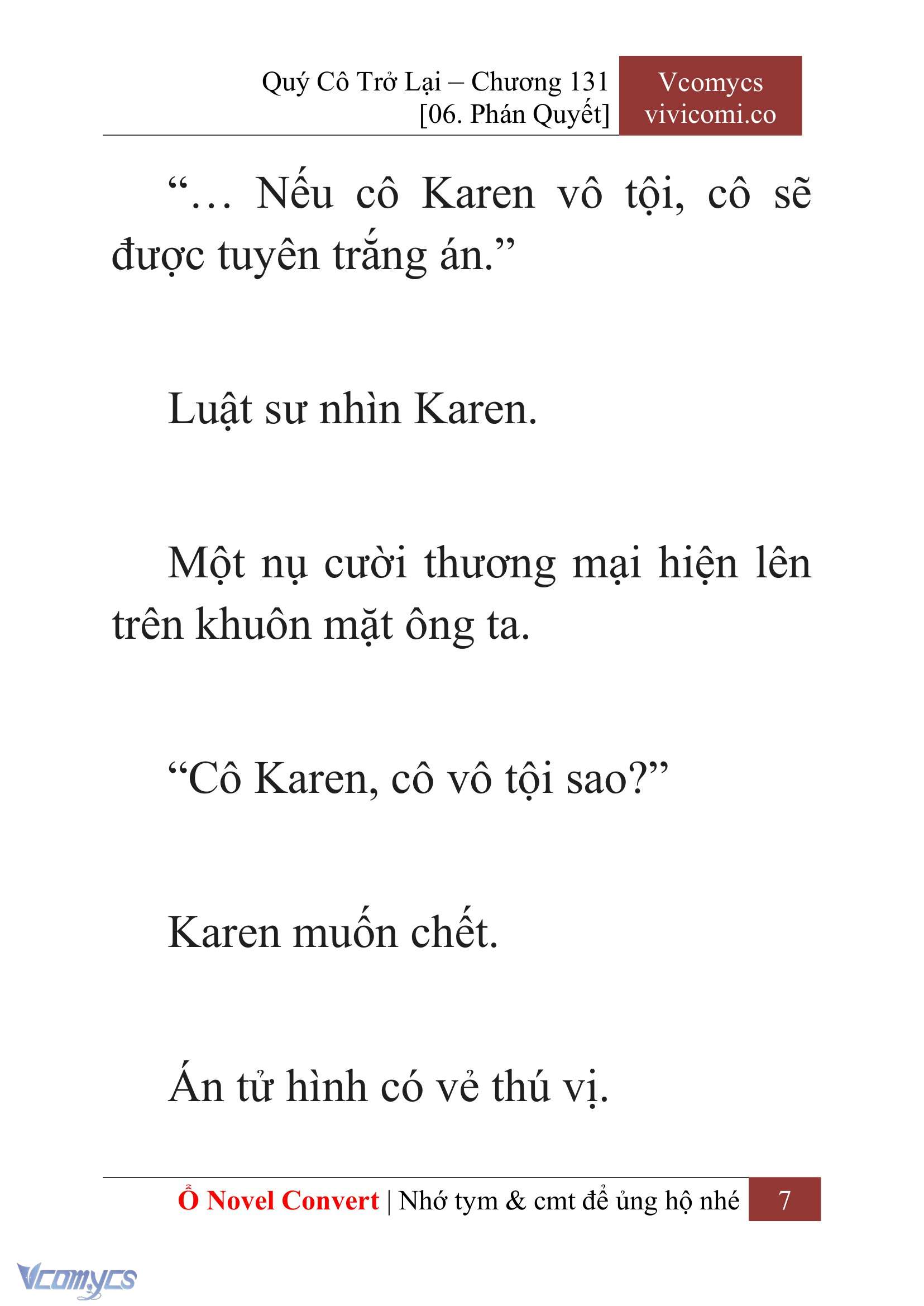 [Novel] Quý Cô Trở Lại Chap 131 - Trang 2