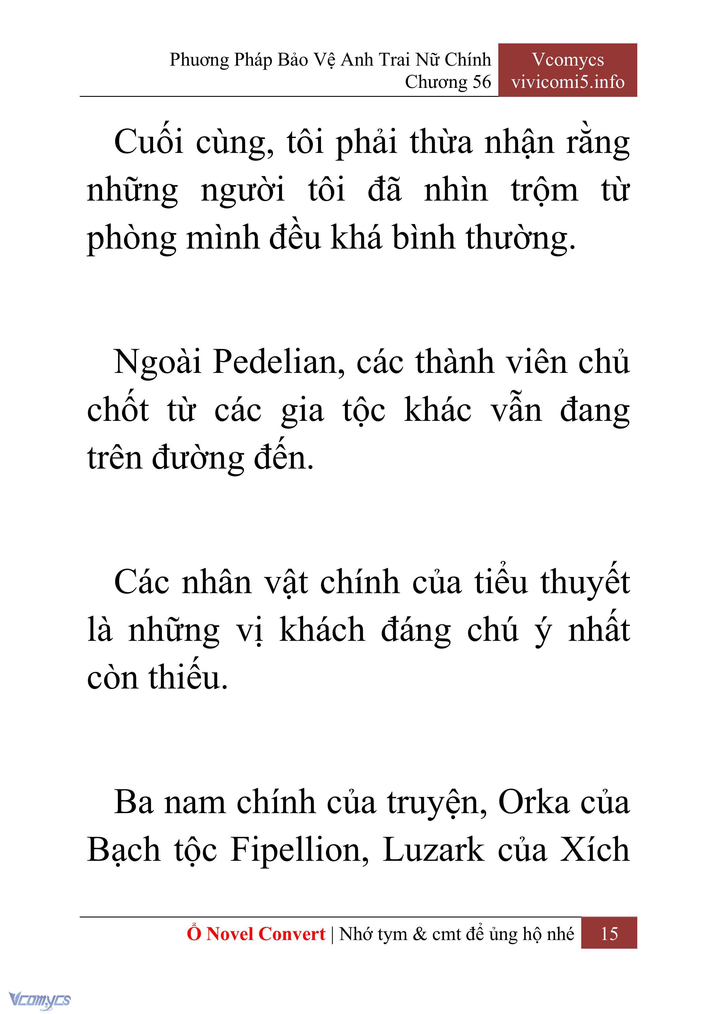 [Novel] Phương Pháp Bảo Vệ Anh Trai Nữ Chính Chap 56 - Trang 2