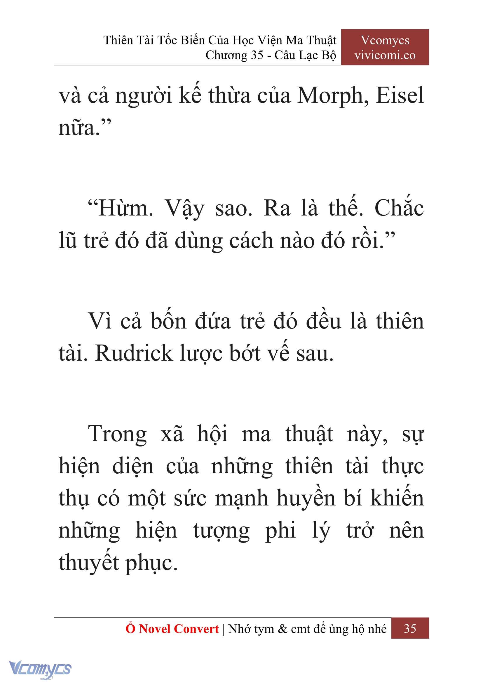 [Novel] Thiên Tài Tốc Biến Của Học Viện Ma Thuật Chap 35 - Next Chap 36
