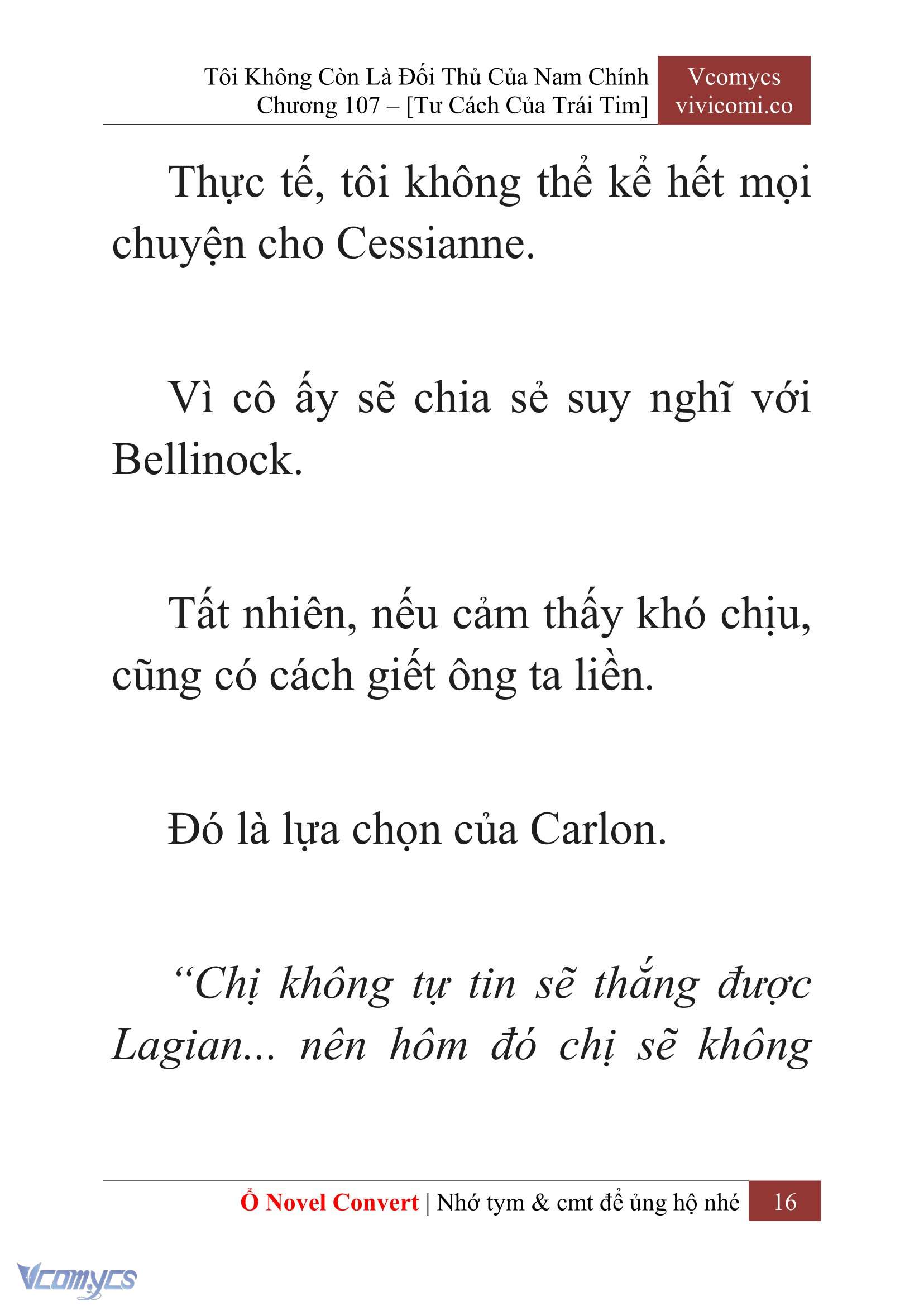 [Novel] Tôi Không Còn Là Đối Thủ Của Nam Chính Chap 107 - Trang 2