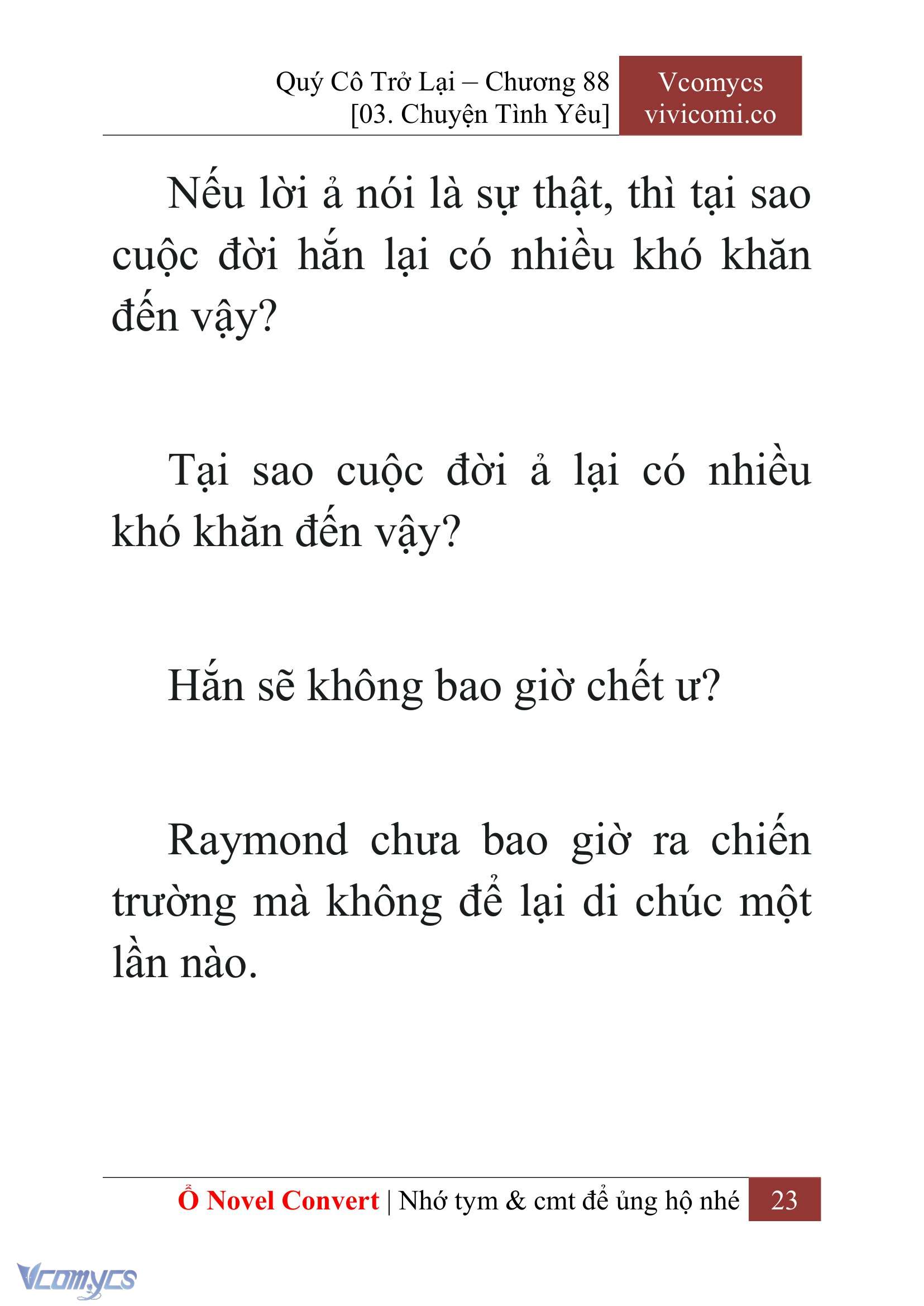 [Novel] Quý Cô Trở Lại Chap 88 - Trang 2