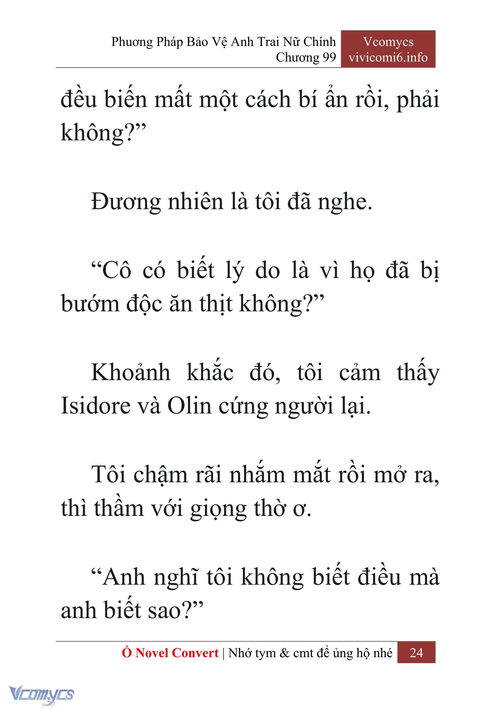 [Novel] Phương Pháp Bảo Vệ Anh Trai Nữ Chính Chap 99 - Trang 2