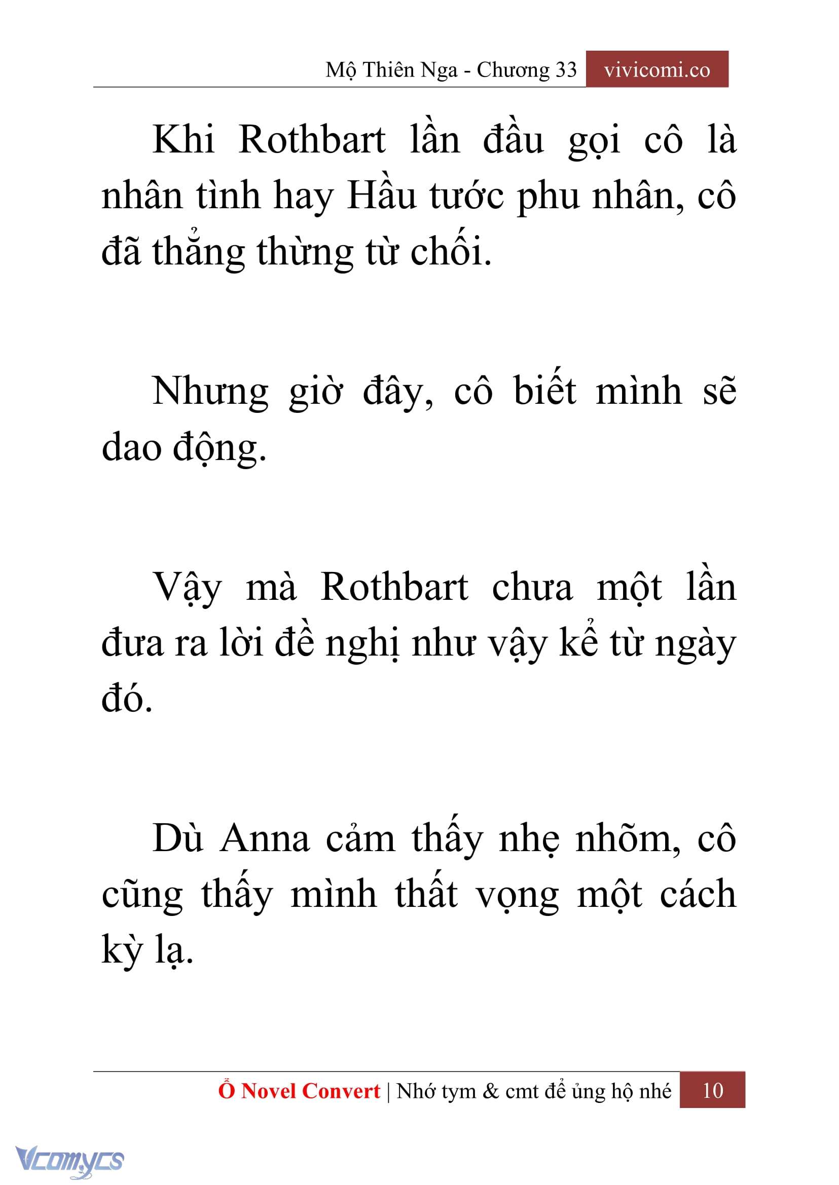 [Novel] Mộ Thiên Nga Chap 33 - Trang 2