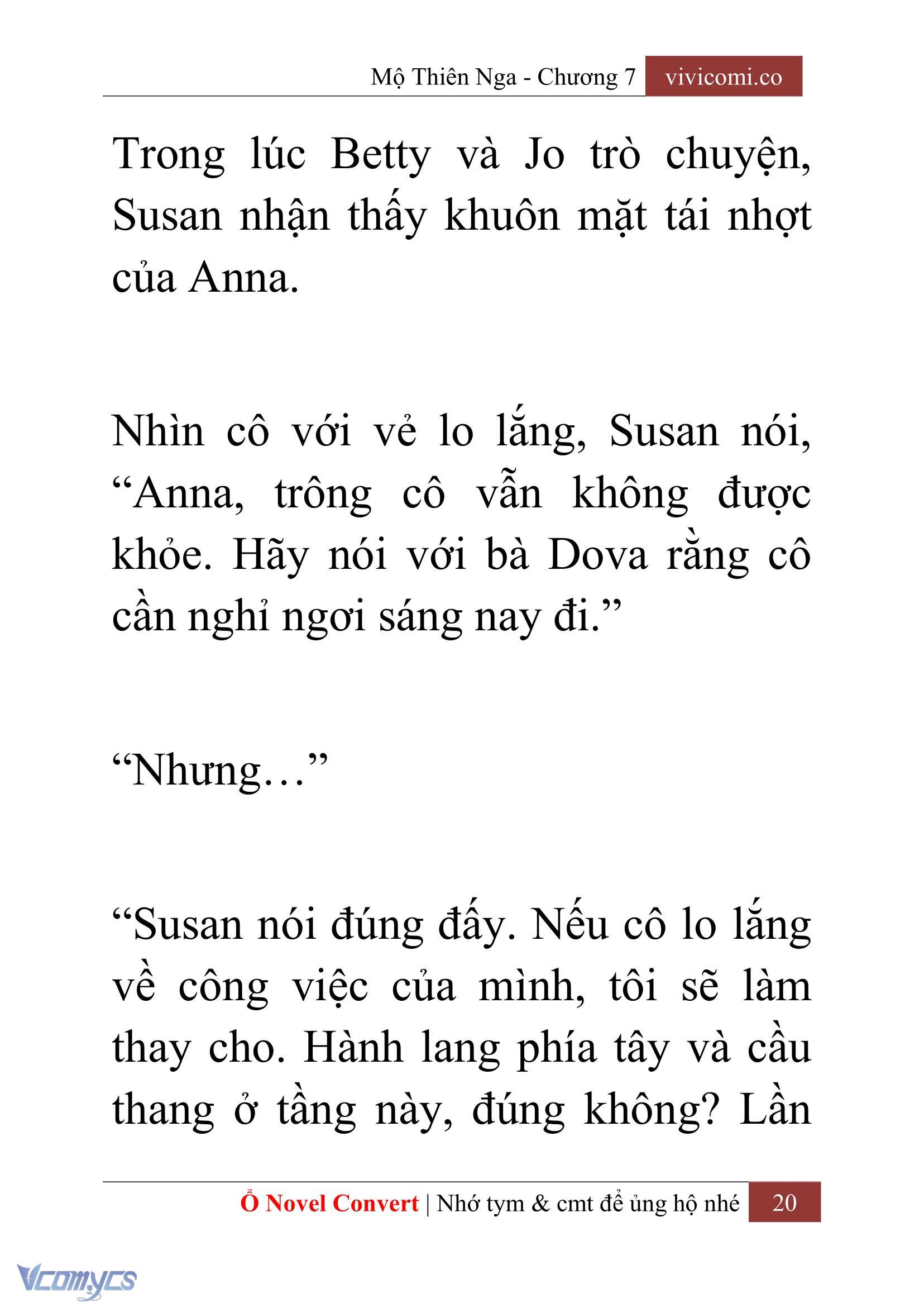 [Novel] Mộ Thiên Nga Chap 7 - Trang 2