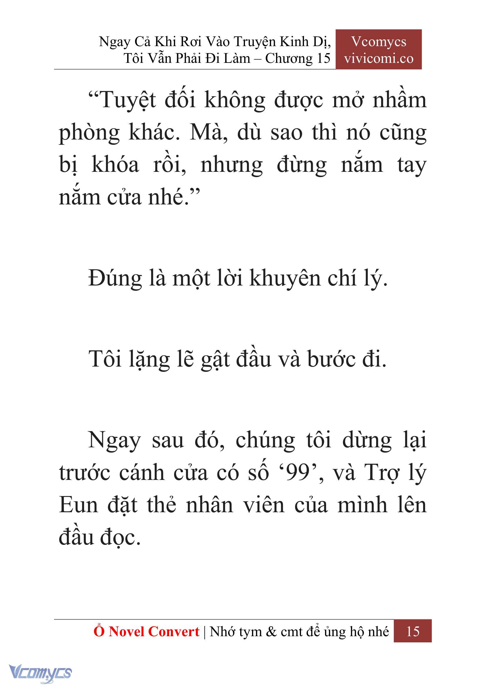 [Novel] Ngay Cả Khi Rơi Vào Truyện Kinh Dị, Tôi Vẫn Phải Đi Làm Chap 15 - Trang 2