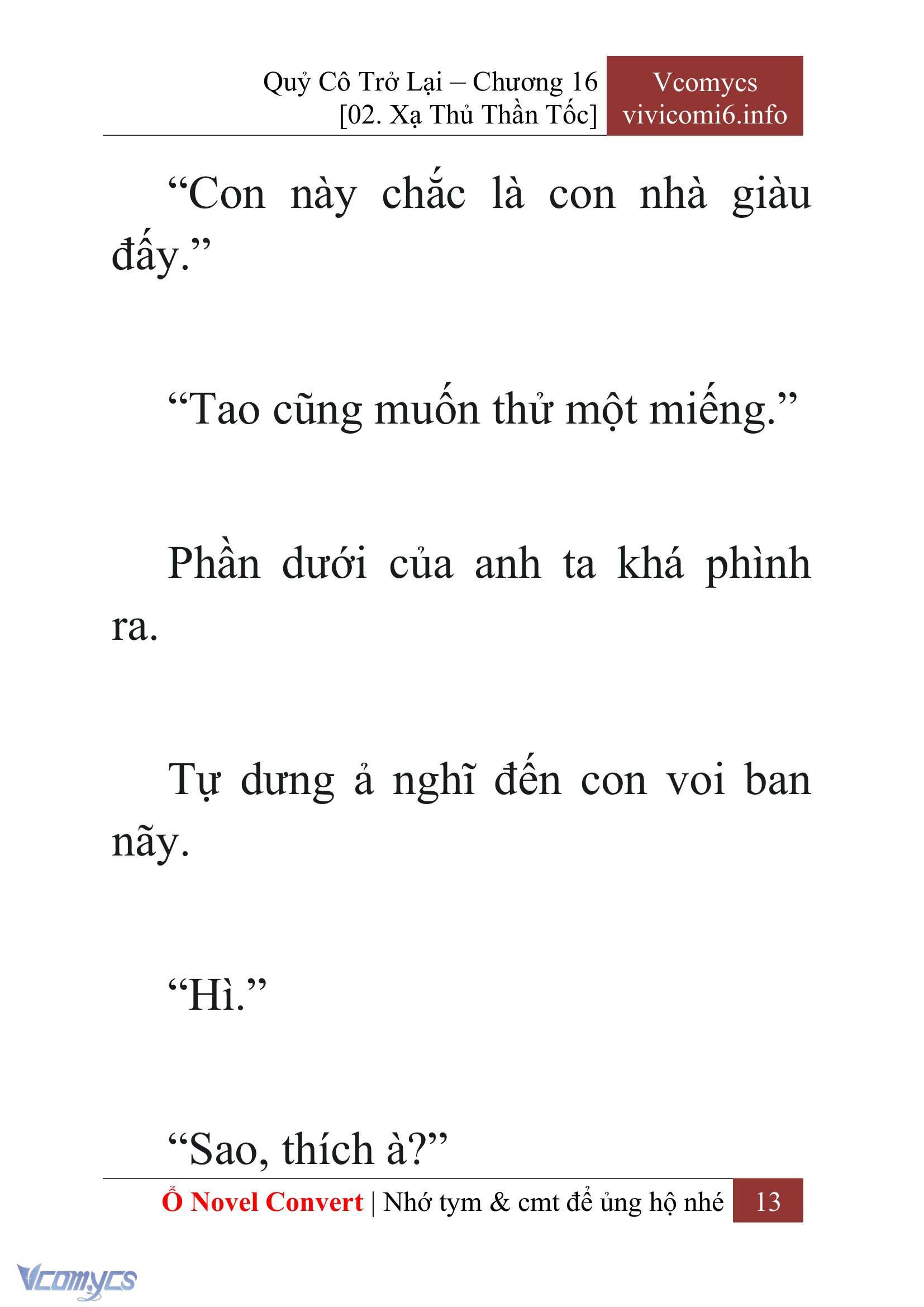 [Novel] Quý Cô Trở Lại Chap 16 - Trang 2