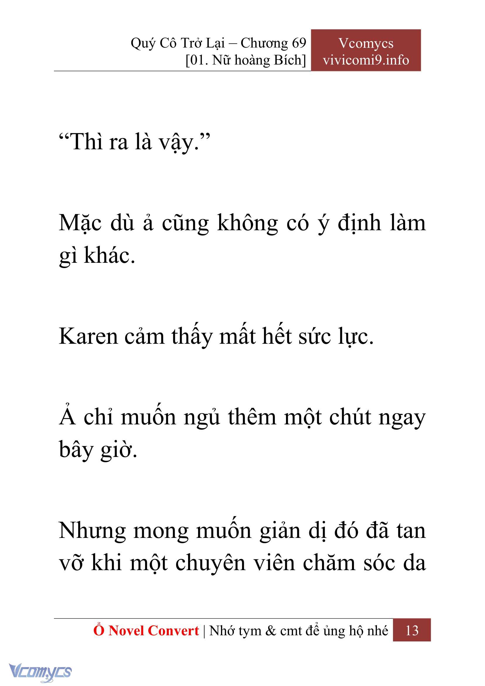 [Novel] Quý Cô Trở Lại Chap 69 - Trang 2
