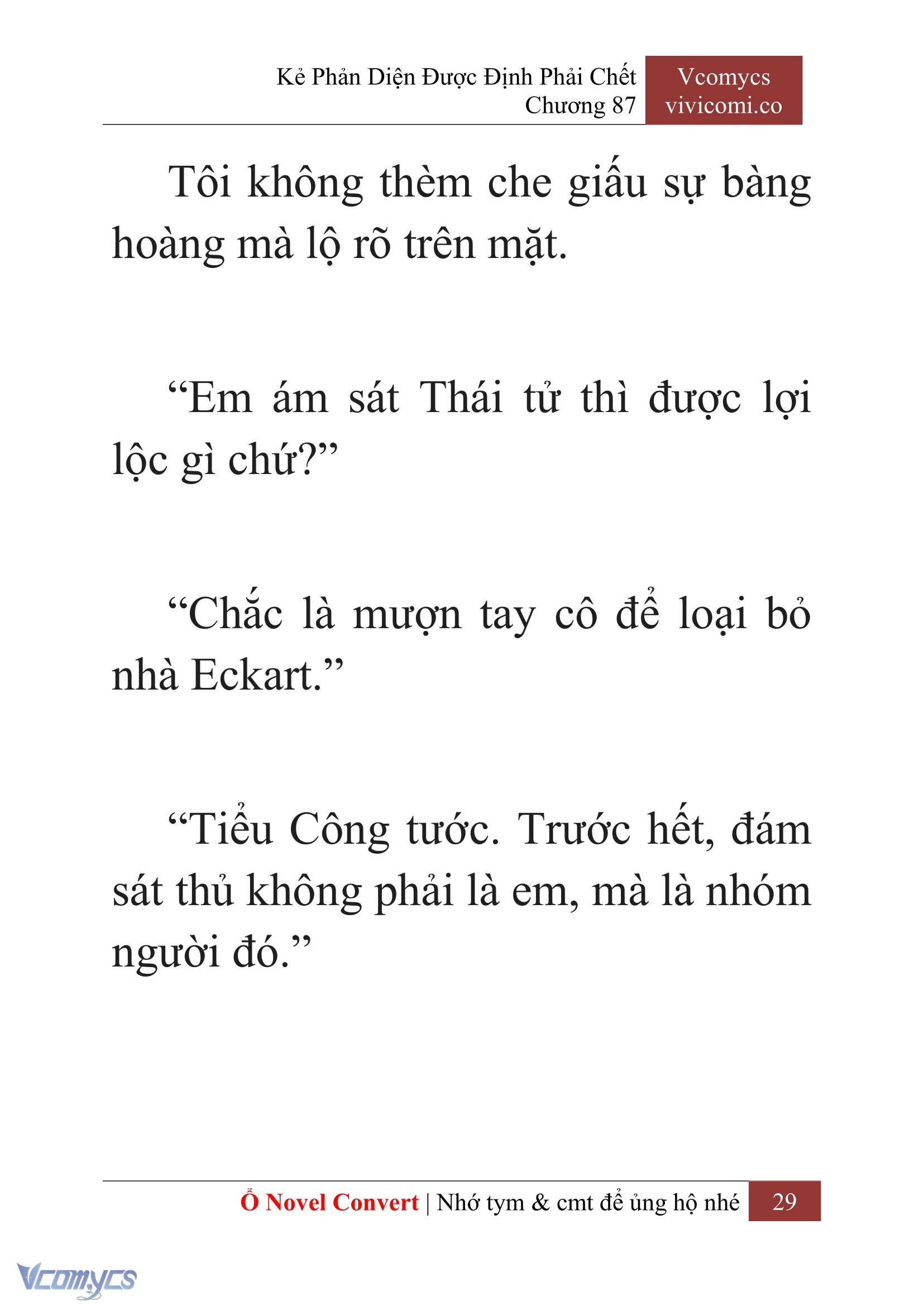 [Novel] Kẻ Phản Diện Được Định Phải Chết Chap 87 - Trang 2