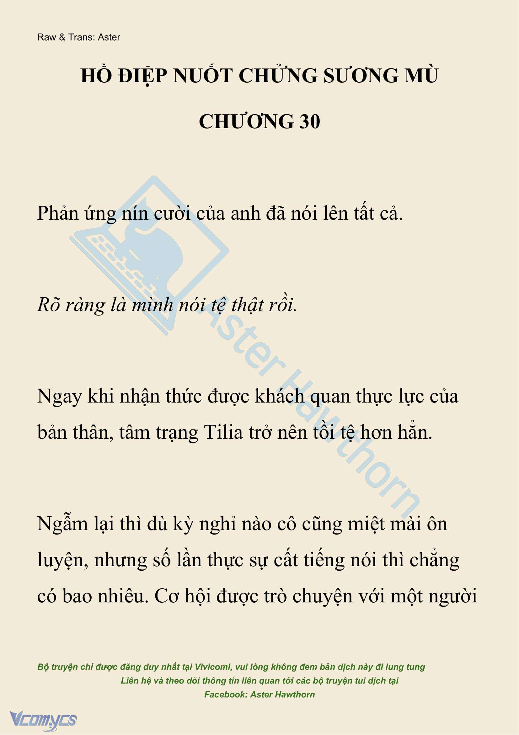 [NOVEL] Hồ Điệp Nuốt Chửng Sương Mù Chap 30 - Trang 2