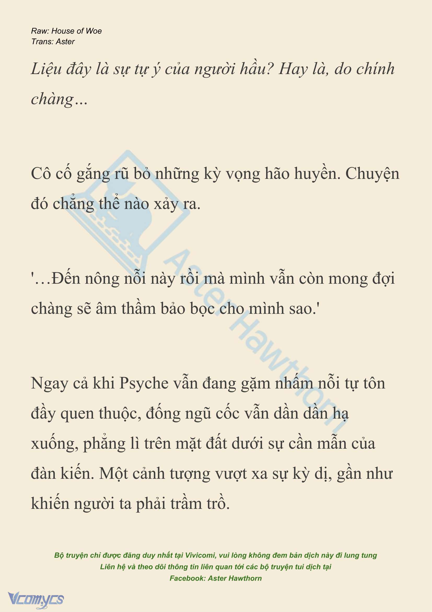 [NOVEL] Dành Cho Các Nữ Thần: Dành cho Psyche Chap 41 - Next 