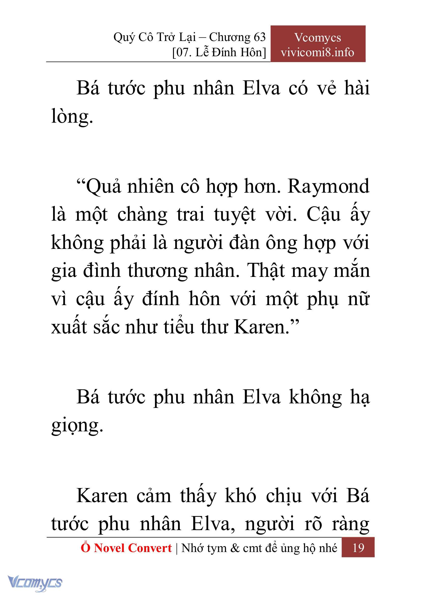 [Novel] Quý Cô Trở Lại Chap 63 - Trang 2