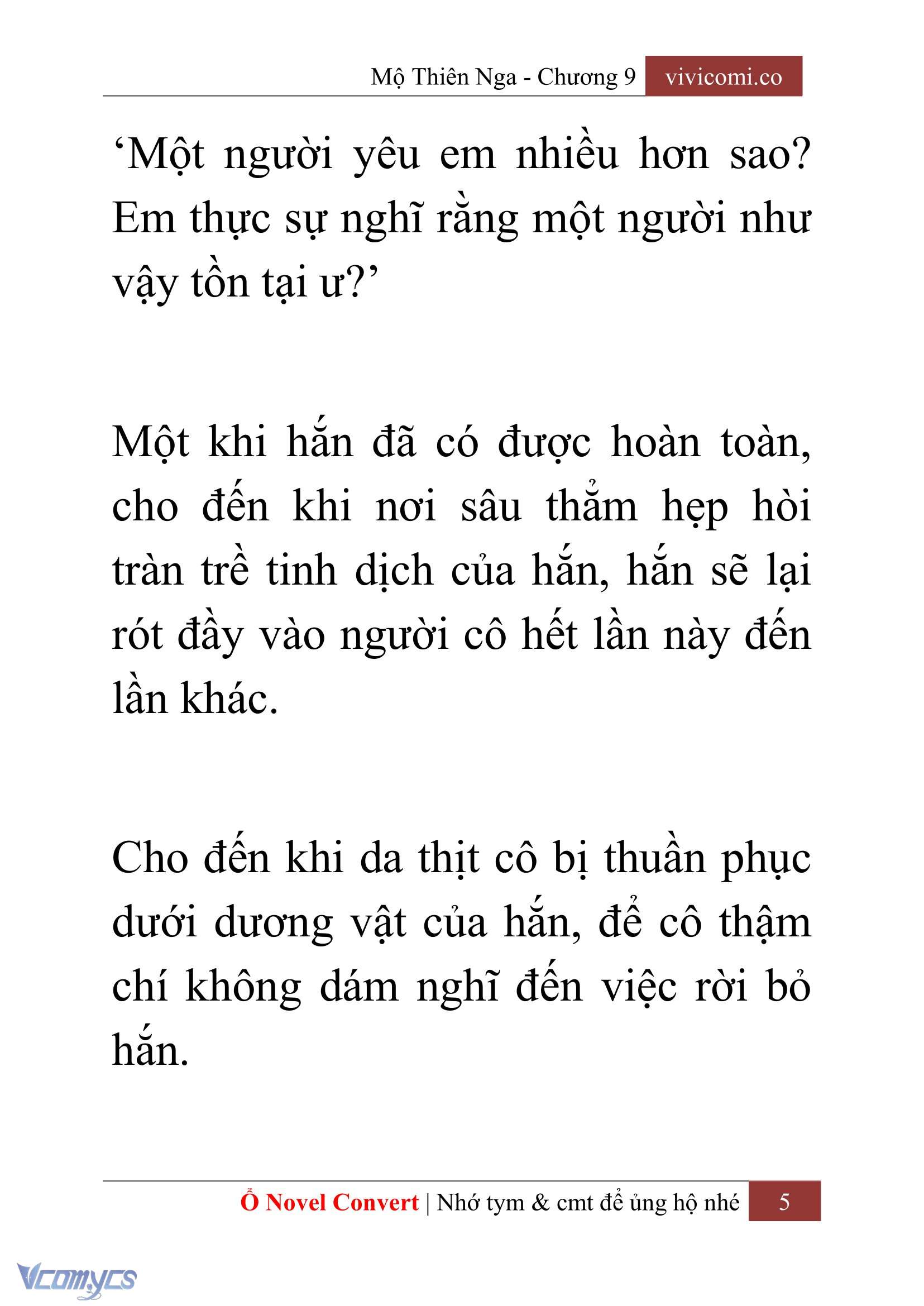 [Novel] Mộ Thiên Nga Chap 9 - Trang 2