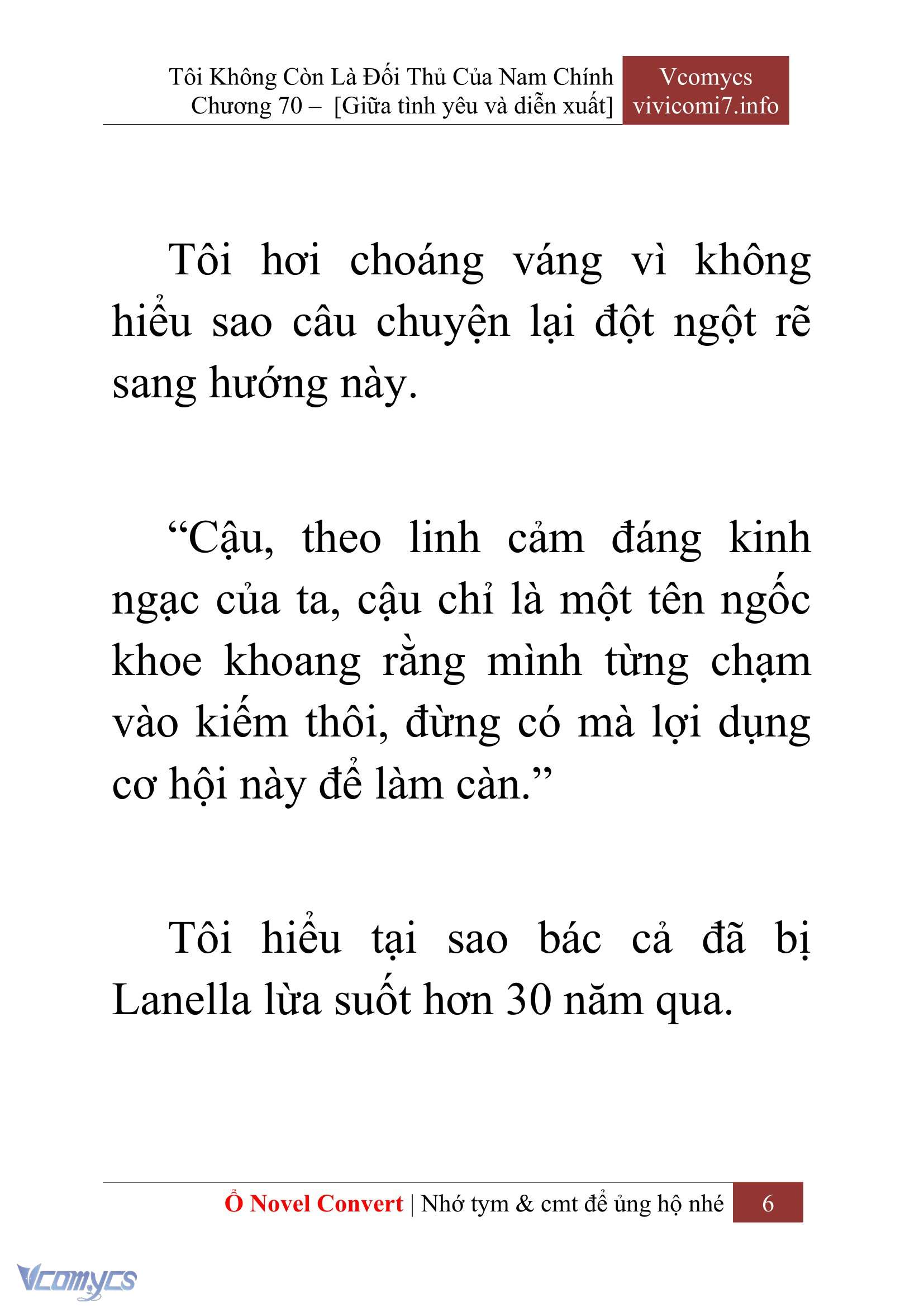 [Novel] Tôi Không Còn Là Đối Thủ Của Nam Chính Chap 70 - Trang 2