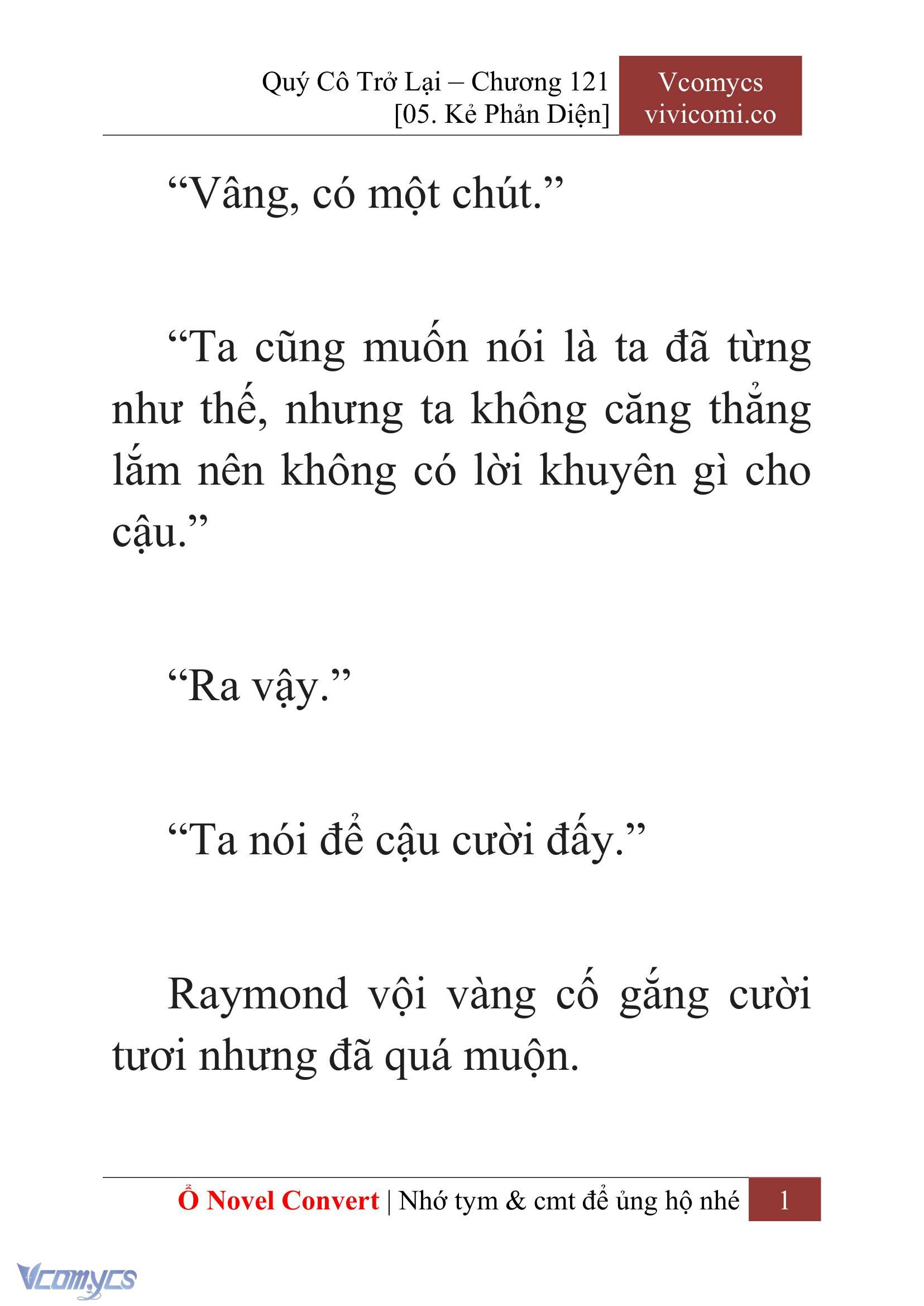 [Novel] Quý Cô Trở Lại Chap 121 - Trang 2