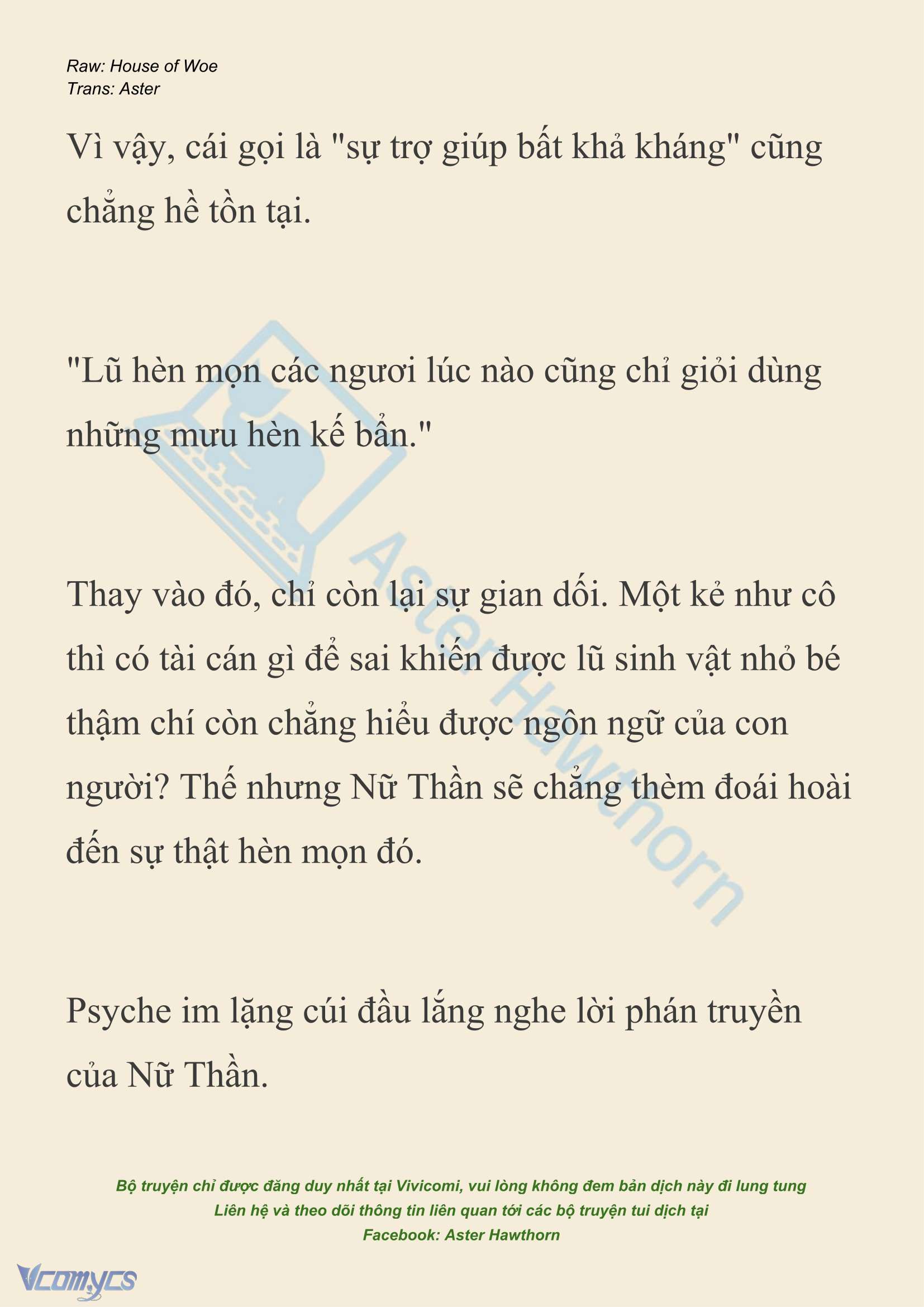 [NOVEL] Dành Cho Các Nữ Thần: Dành cho Psyche Chap 41 - Next 