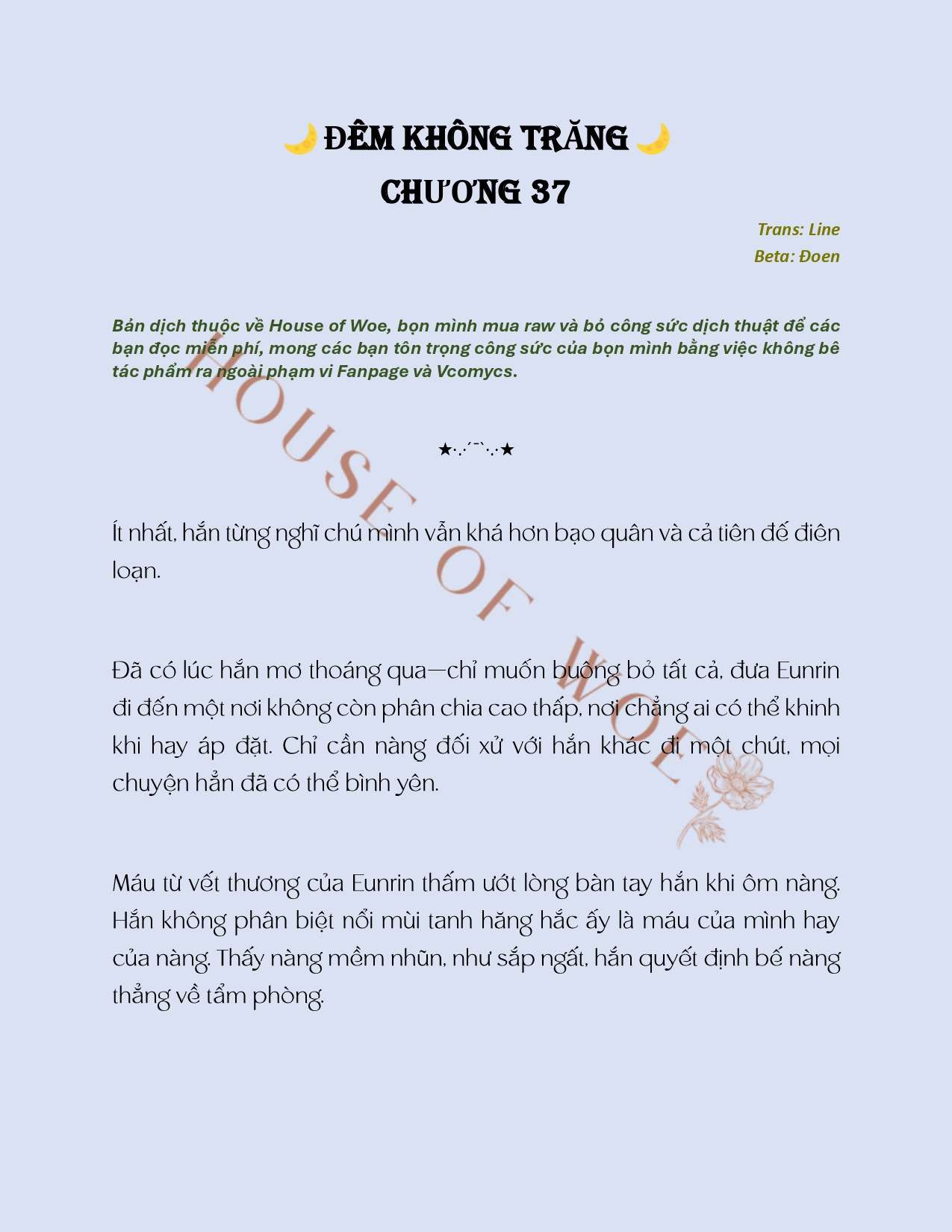 [NOVEL] ĐÊM KHÔNG TRĂNG Chap 37 - Trang 2