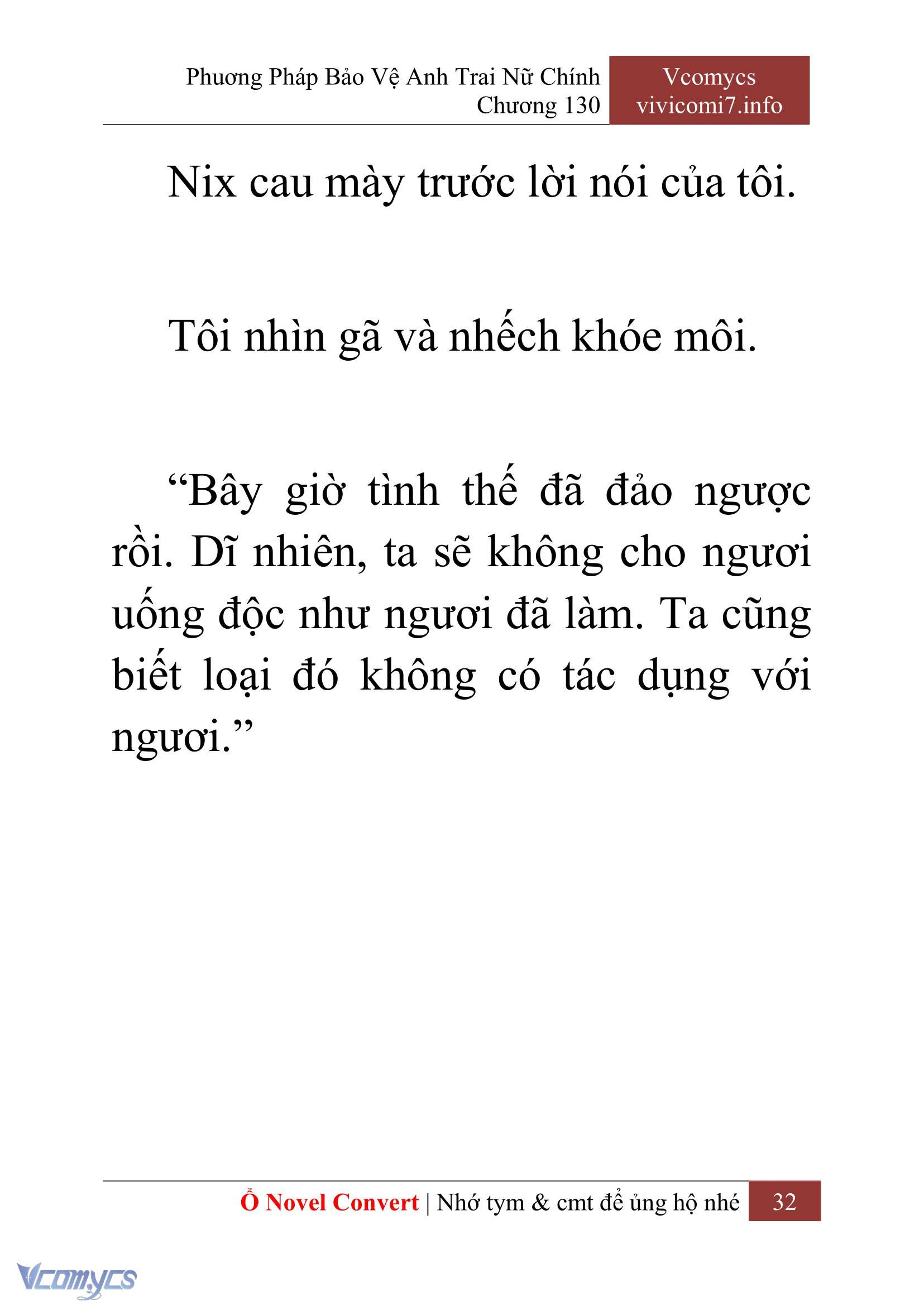 [Novel] Phương Pháp Bảo Vệ Anh Trai Nữ Chính Chap 130 - Trang 2