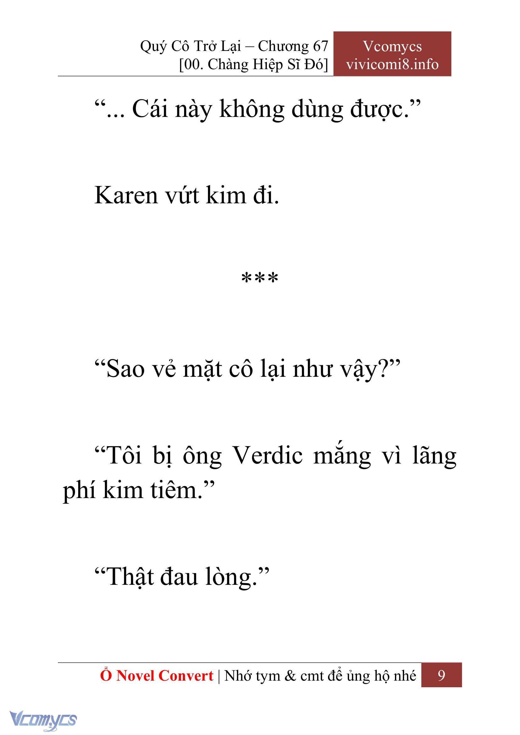 [Novel] Quý Cô Trở Lại Chap 67 - Trang 2