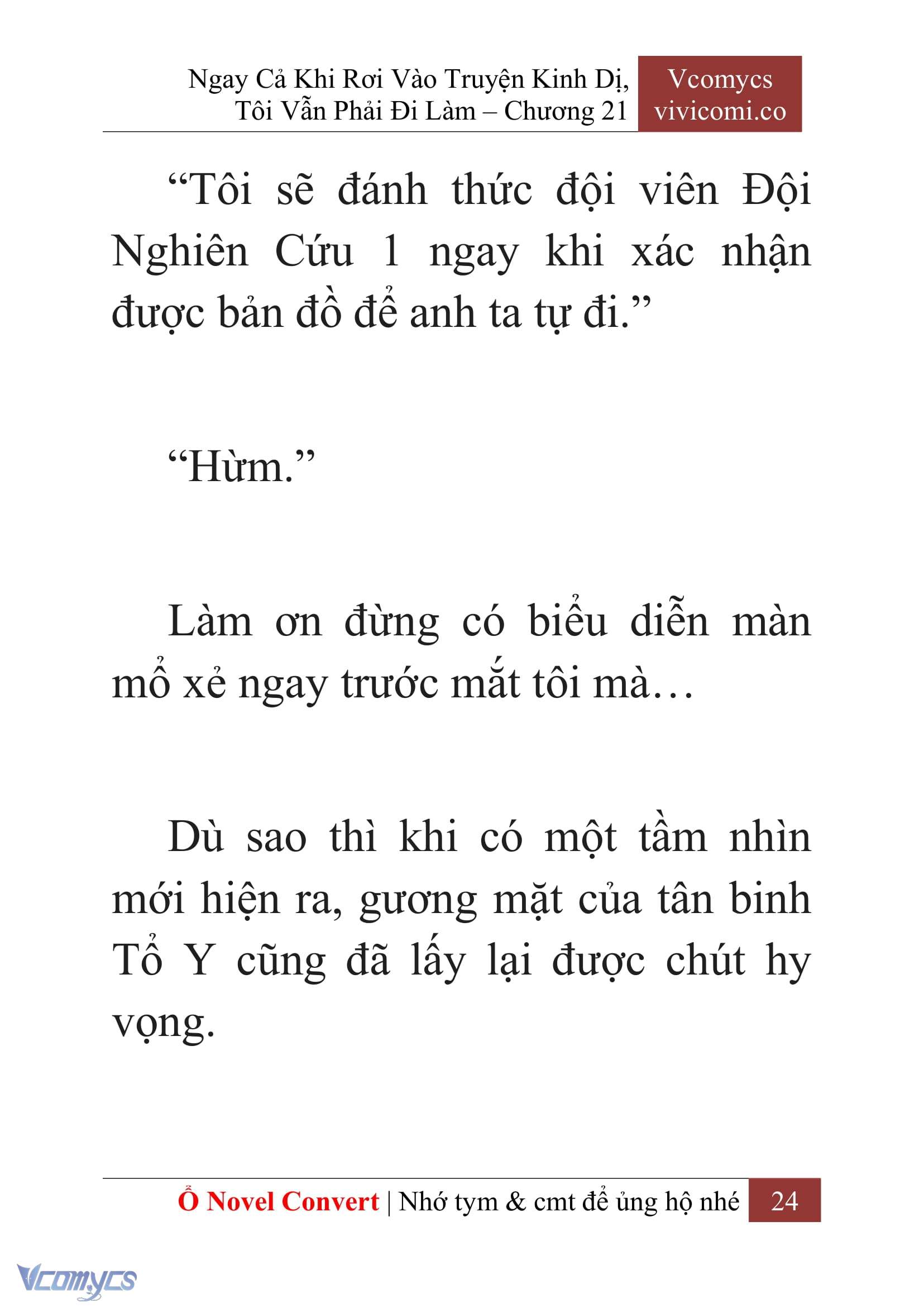 [Novel] Ngay Cả Khi Rơi Vào Truyện Kinh Dị, Tôi Vẫn Phải Đi Làm Chap 21 - Trang 2