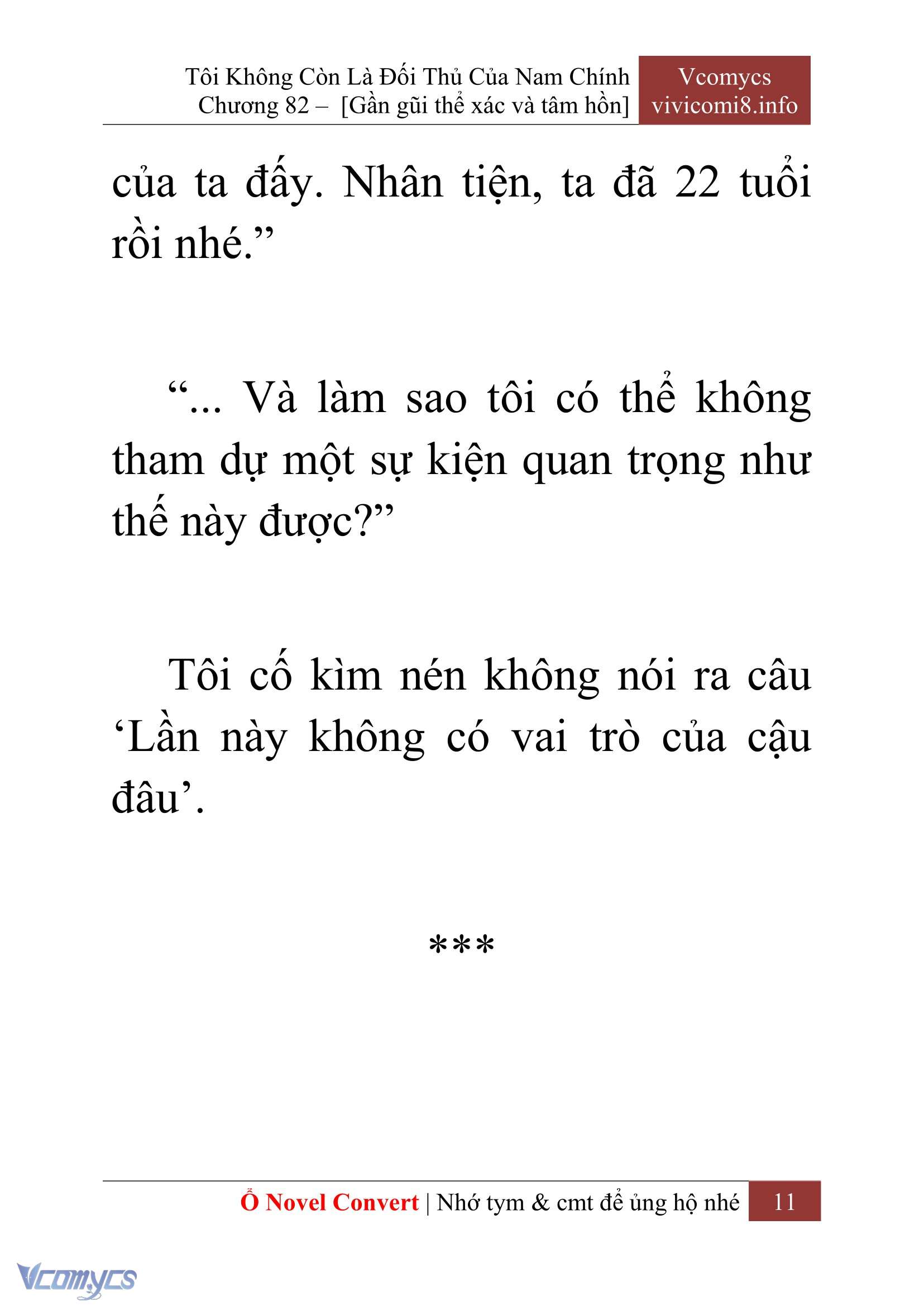 [Novel] Tôi Không Còn Là Đối Thủ Của Nam Chính Chap 82 - Trang 2